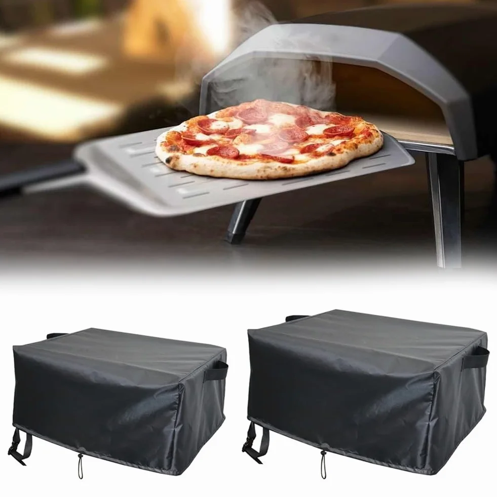 Pokrowiec na piec do pizzy na zewnątrz do piekarnika gazowego Cozze 90347 17 cali, wytrzymała, wodoodporna osłona przeciwpyłowa 420D Oxford z regulowanymi paskami, łatwa do czyszczenia (62