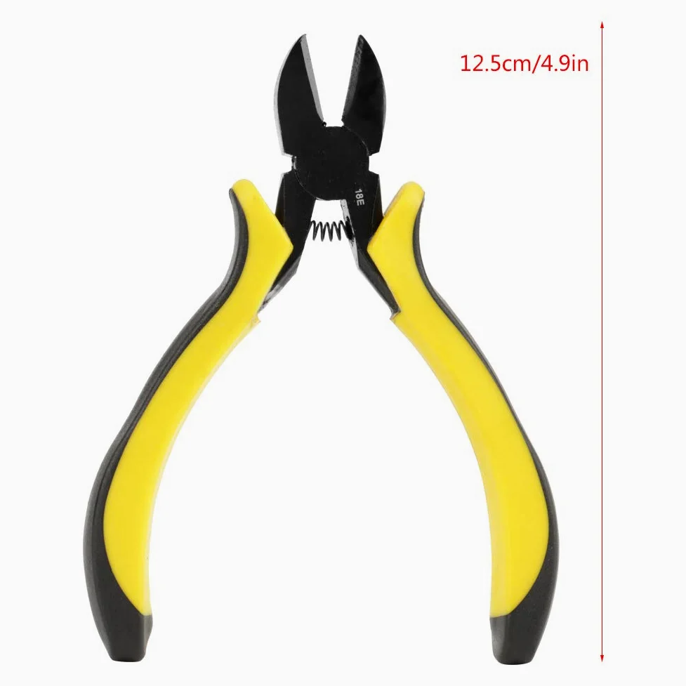 Zestaw profesjonalnych szczypiec kombinowanych DIY do napraw, szczypce boczne do kabli, szczypce do cięcia bocznego, narzędzie naprawcze 125 mm z miękkimi uchwytami