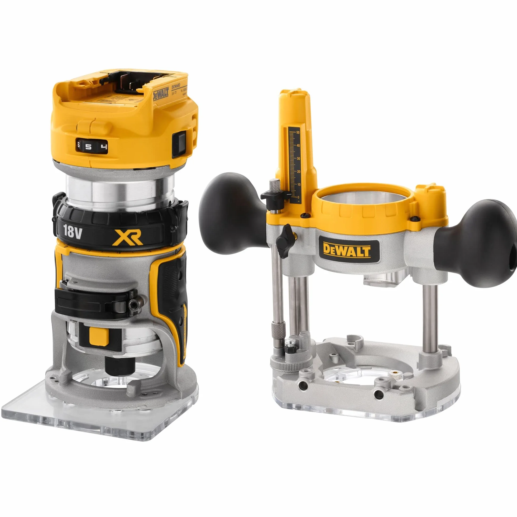 Dewalt Dcw604Nt-Xj Frezarka Górnowrzecionowa, Czarny/Żółty, 18 V