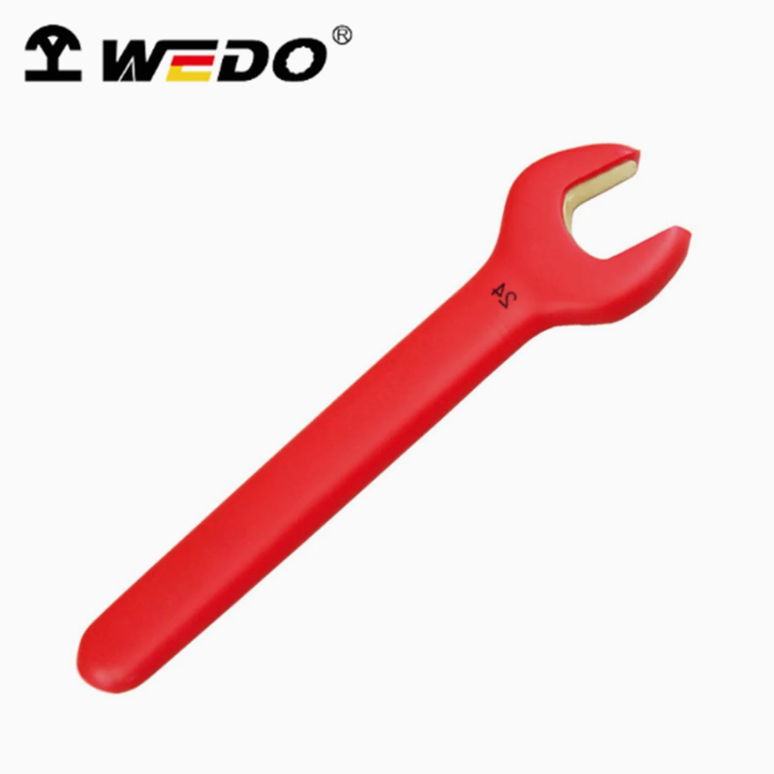 WEDO Pojedynczy klucz płaski, nieiskrzący izolowany prosty uchwyt pojedynczy klucz płaski, rozmiar 30 mm, długość 260 mm, brąz aluminiowy, standard DIN, certyfikat BAM i FM