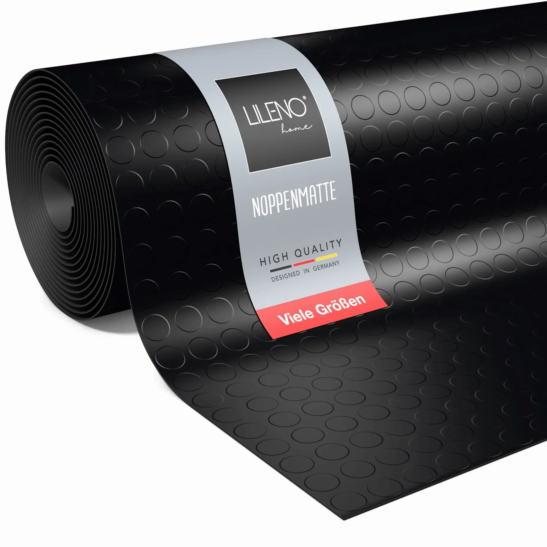 LILENO HOME Mata gumowa z wypustkami (3 mm), towar sprzedawany na metry, 120 x 100 cm jako podłoga warsztatowa, mata antypoślizgowa, nakładka na stół warsztatowy i mata podłogowa, do piwnicy, przyczepy, garażu