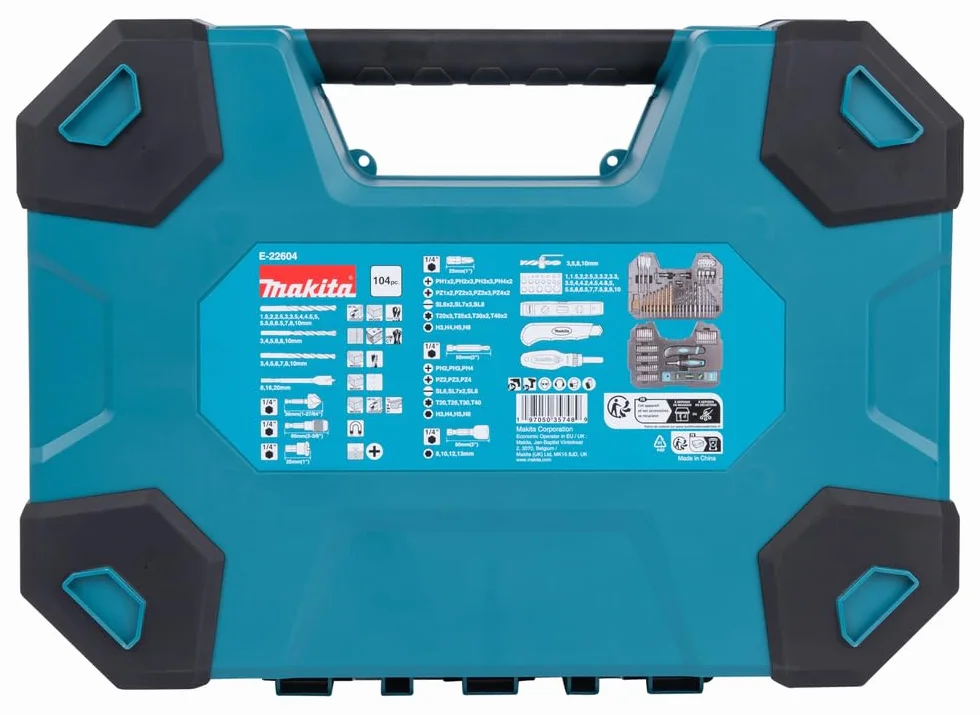 Makita E-22604 104 części Zestaw wierteł i bitów