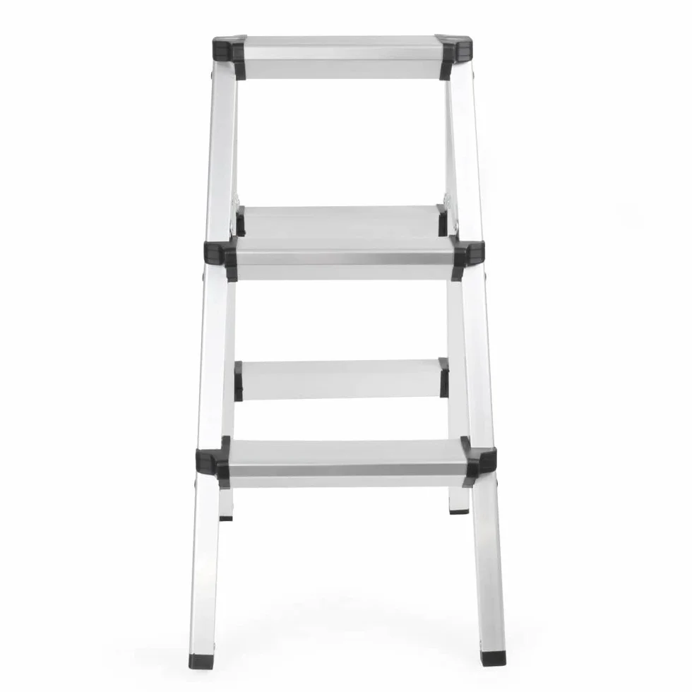TREPPE Aluminiowa drabina składana dwustronna nożycowa 3 stopnie