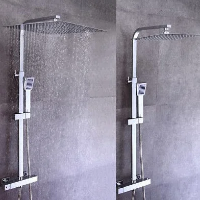 System prysznicowy, termostat, ze stali nierdzewnej, deszczownica, zestaw prysznicowy z słuchawką prysznicową, 30 cm, panel prysznicowy, armatura prysznicowa, słuchawka prysznicowa, zestaw do