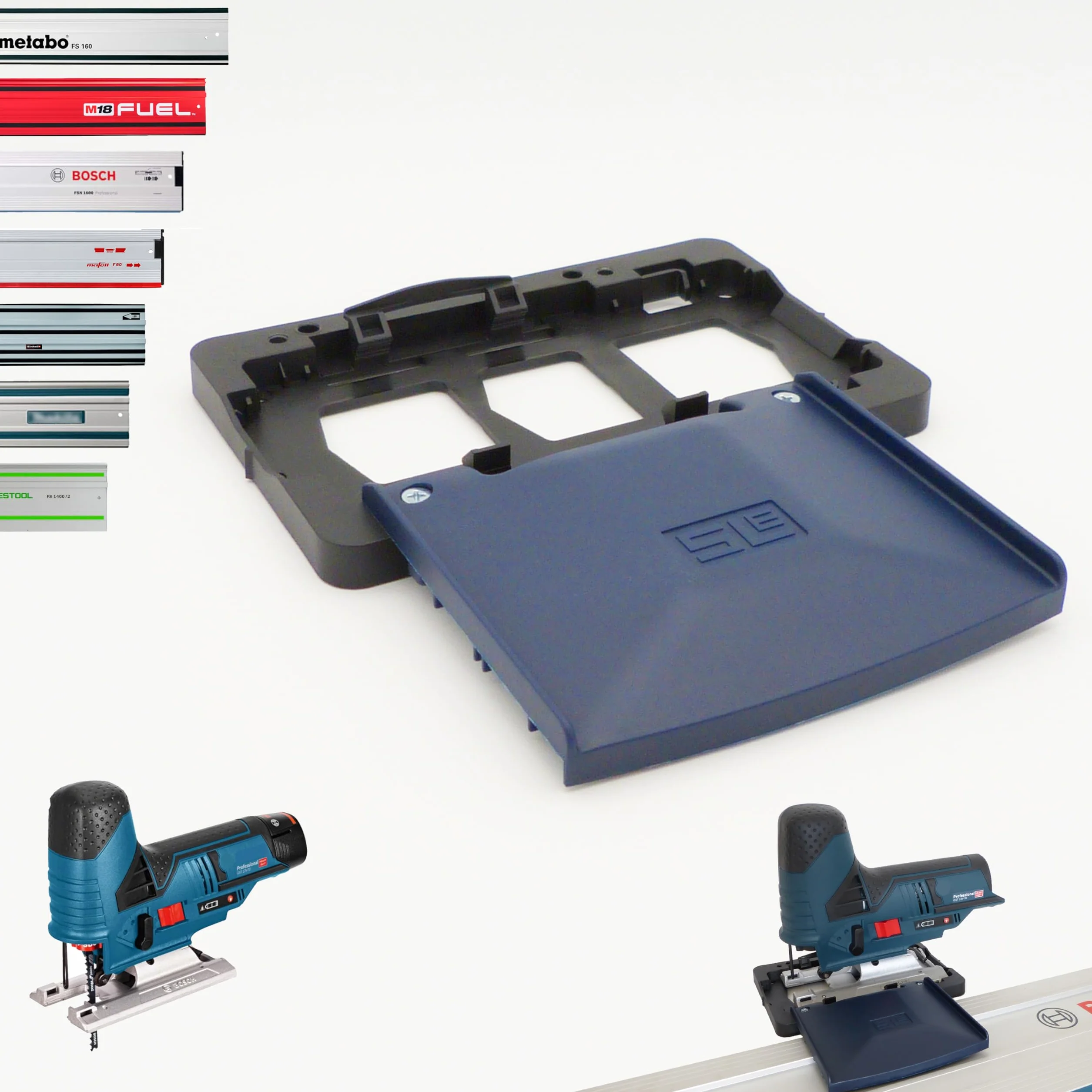SLE profesjonalny adapter prowadnicy do Bosch GST 12V-70 adapter do wyrzynarki Makita/Festool/Bosch/Mafell/Einhell/Milwaukee/Metabo
