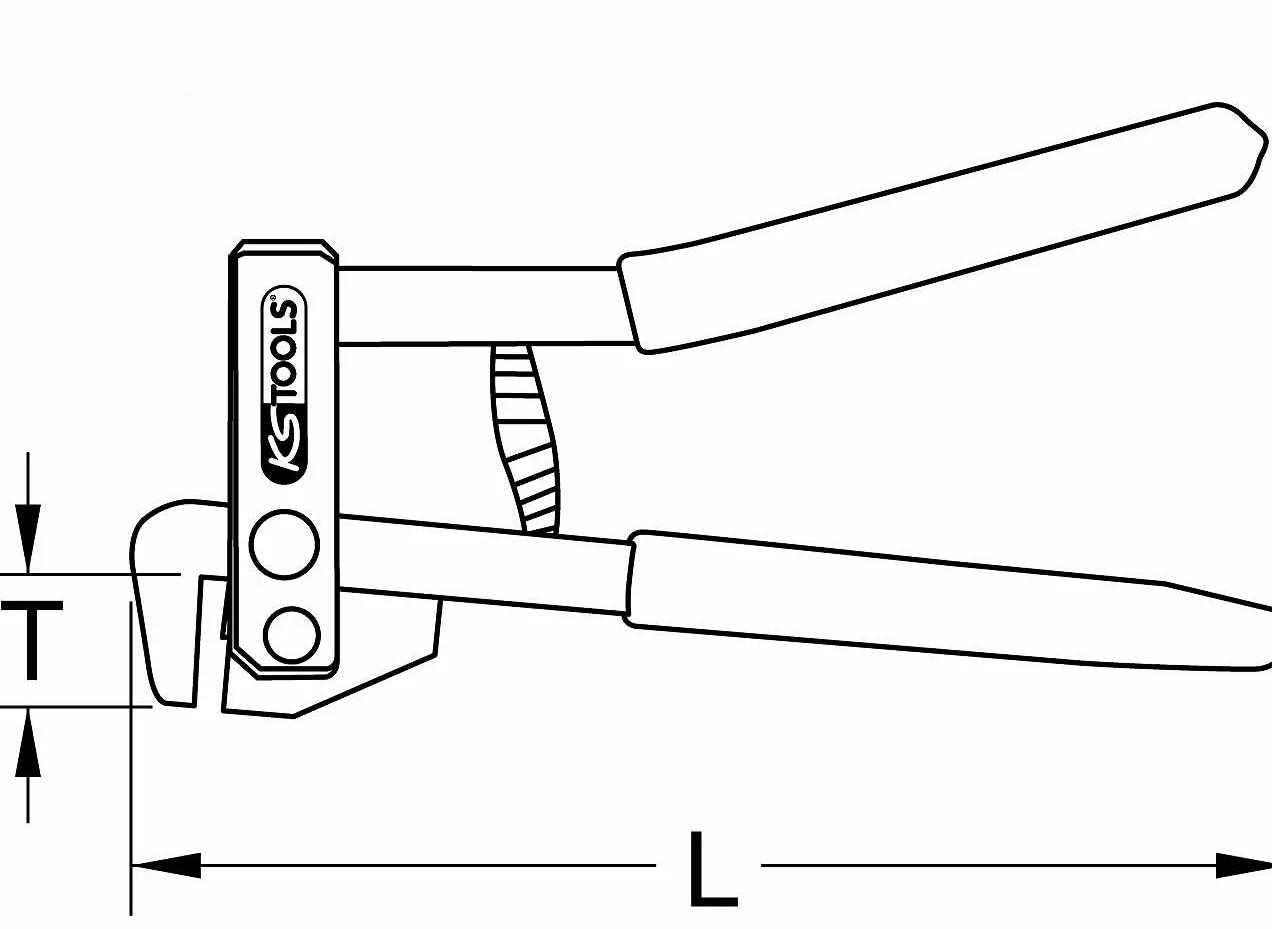 KS Tools 118.0056 Mini szczypce do odginania blachy, 220mm
