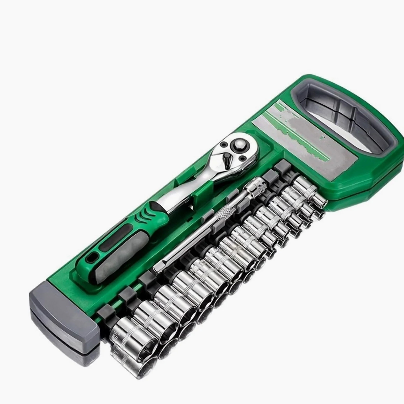 Telescopic Ratchet Zestaw nasadek 1/4"-3/8"-1/2", metrycznych i imperialnych z szybkozamykanym kluczem grzechotkowym, model 72 zęby klucz dynamometryczny(15pcs)