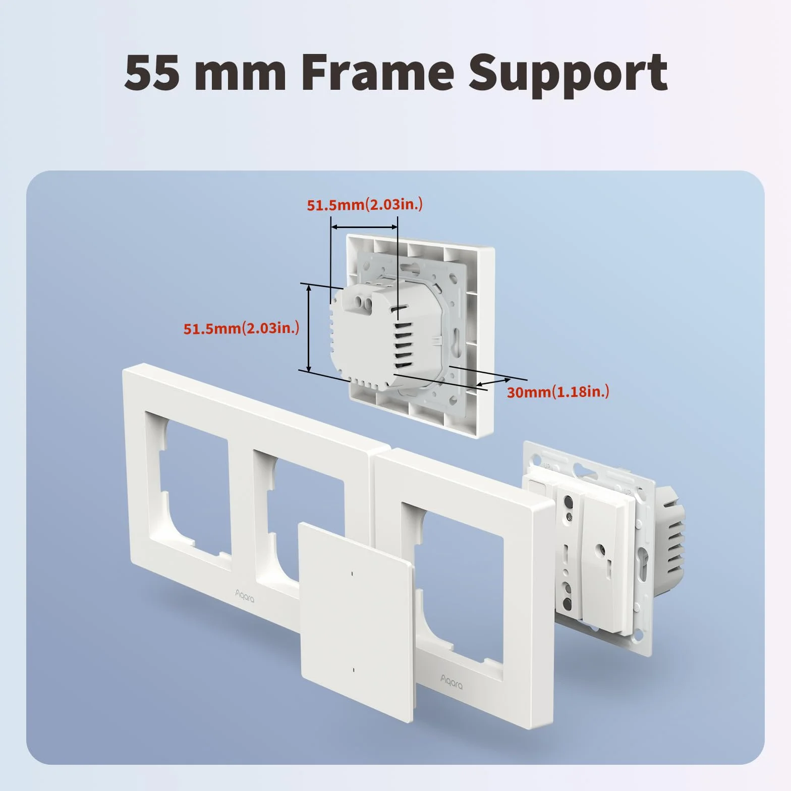 Aqara Włącznika światła H2 EU (2-w-1 Neutralny, 4 Przycisków 2 Kanały), Protokół Thread/Zigbee, Inteligentny Włącznik Ścienny, Wspiera Apple Home, Alexa, Google Home i Home Assistant, Matter