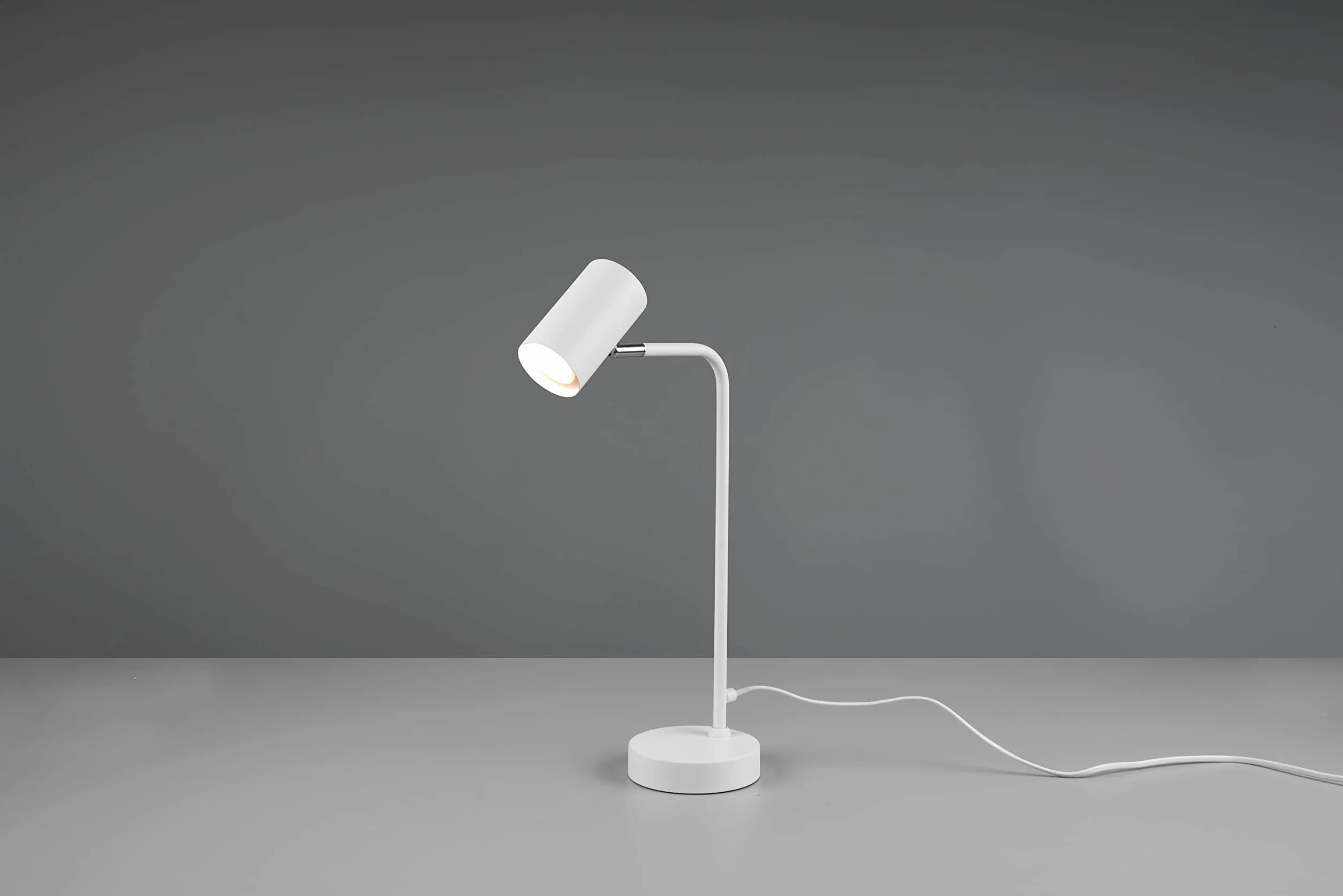 Trio, Lampa stołowa, Marley 1xGU10, max.5,0 W Korpus: Metal, biały matowy L: 12,0 cm, wys.: 45,0 cm, P:25,0 cm, IP20, bez oświetlenia