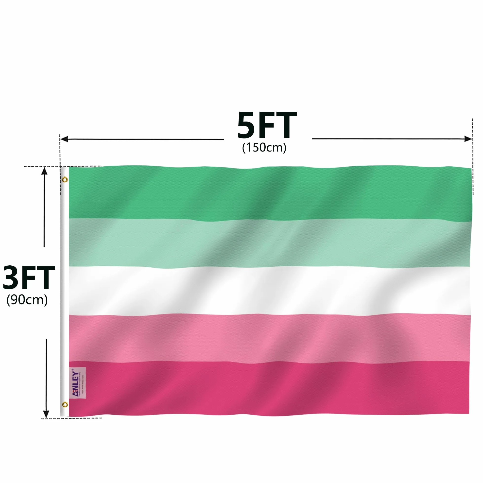 Anley Fly Breeze Flaga Abroseksualna LGBT 3x5 Ft Poliester z mosiężnymi przelotkami