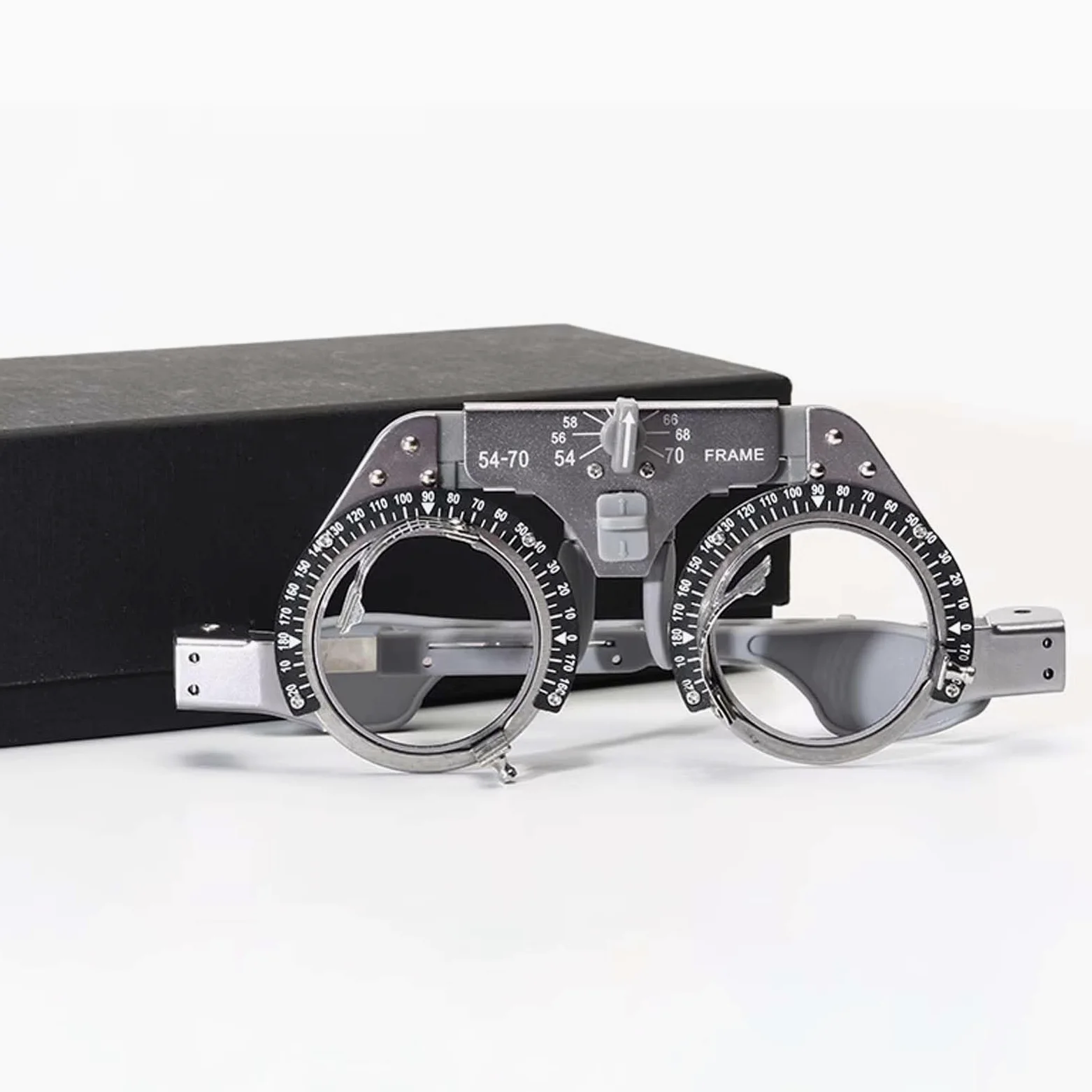 Oprawki Okularów Próbnych ze Stopu Tytanu do Optometrii, Regulowana Odległość źrenic, Okulary Krótkowzroczne, Narzędzie do Wykrywania Wzroku (54-70mm)