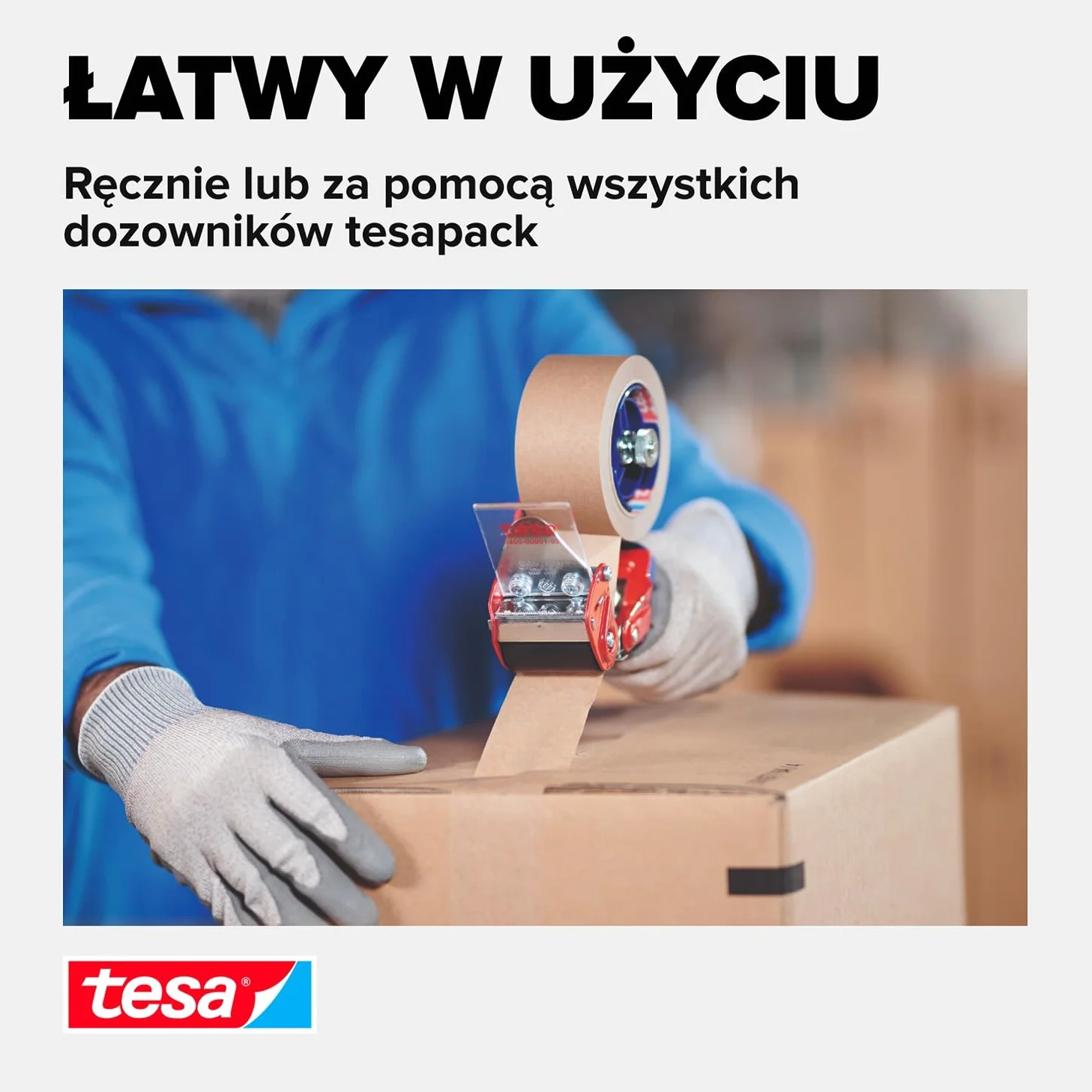 Tesa 4713 Taśma do Pakowania, Brązowy, 50 m x 50 mm