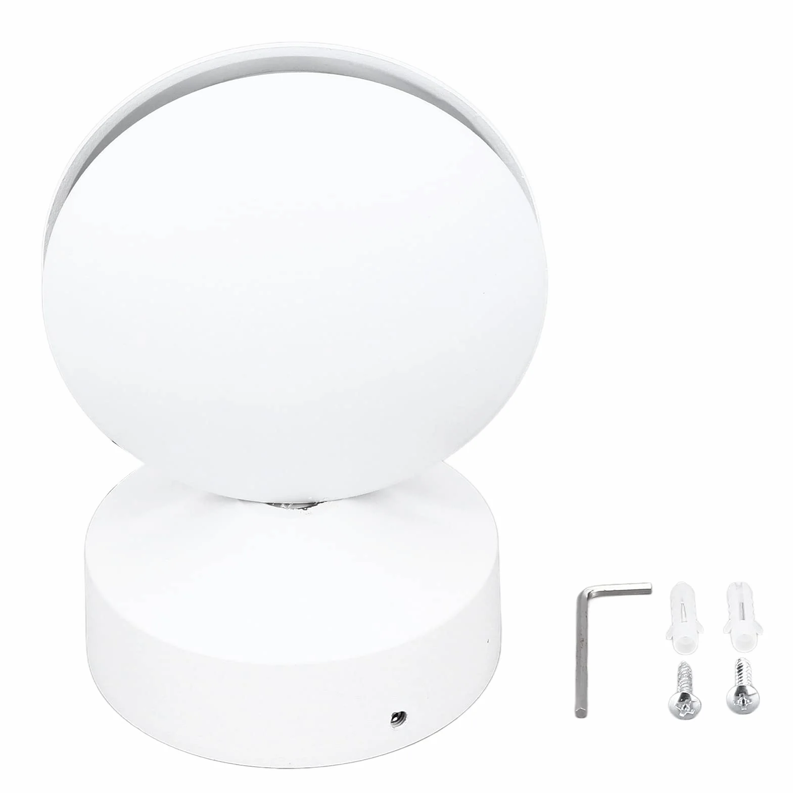 Kinkiet LED, 10W AC85-265V Okrągła ścienna RGB, 360 Stopni świecąca Parapetowa Rama Drzwi Wiązka Ray Line Kinkiet do Przedpokoju Przejście Patio Łazienka Salon(Białe światło)