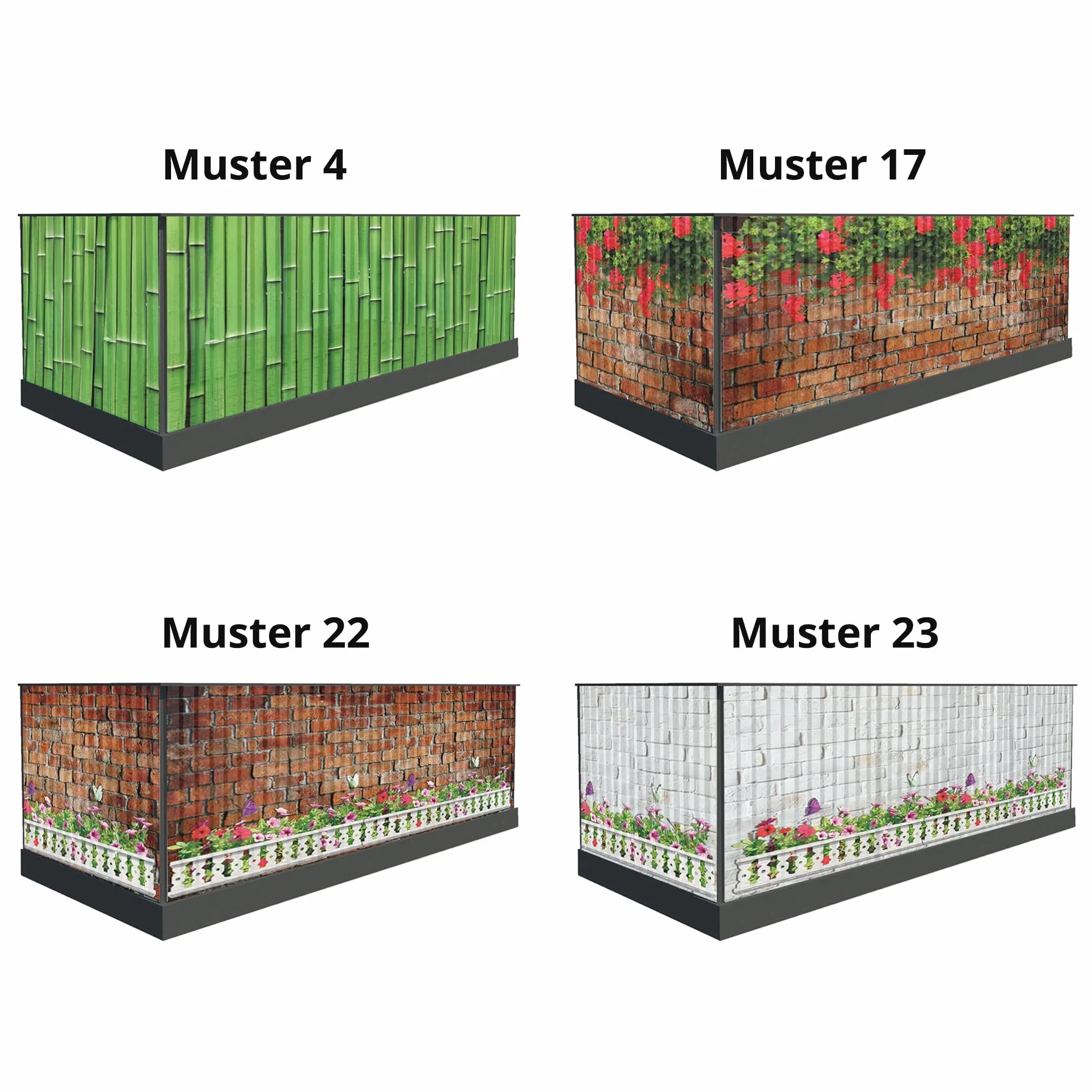 Osłona balkonowa mata prywatności 300x100 cm wzór 16
