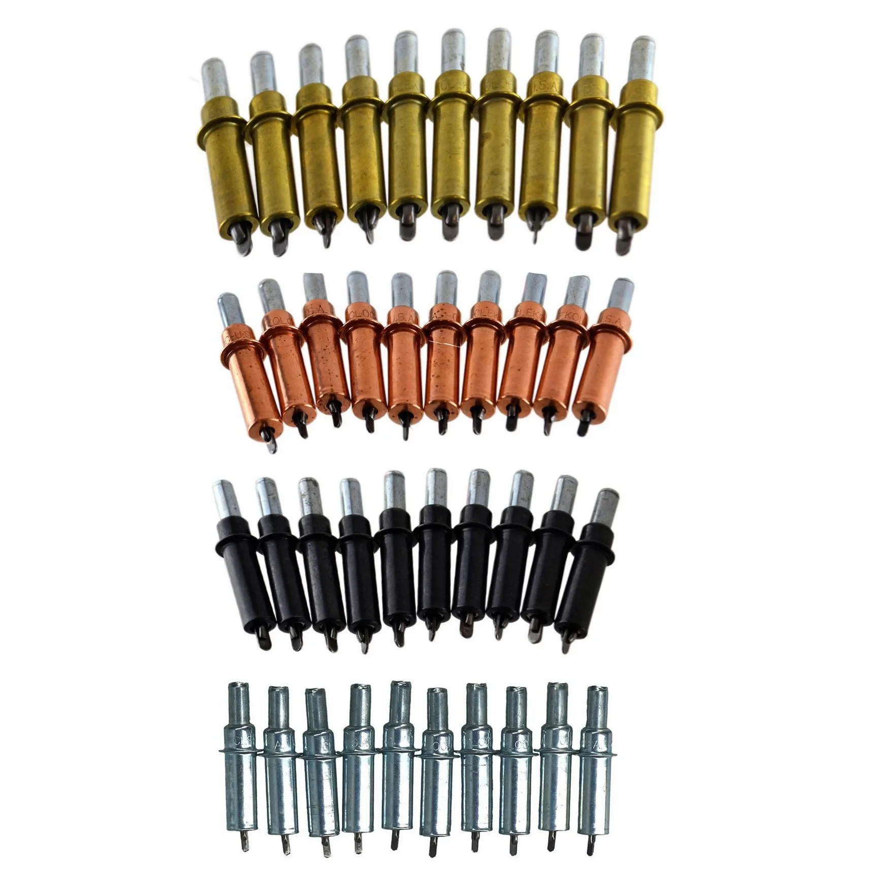 AB Tools 40 szt. Tymczasowe elementy mocujące typu cleco, uchwyty do blachy, 2-4,75 mm, 4 rozmiary