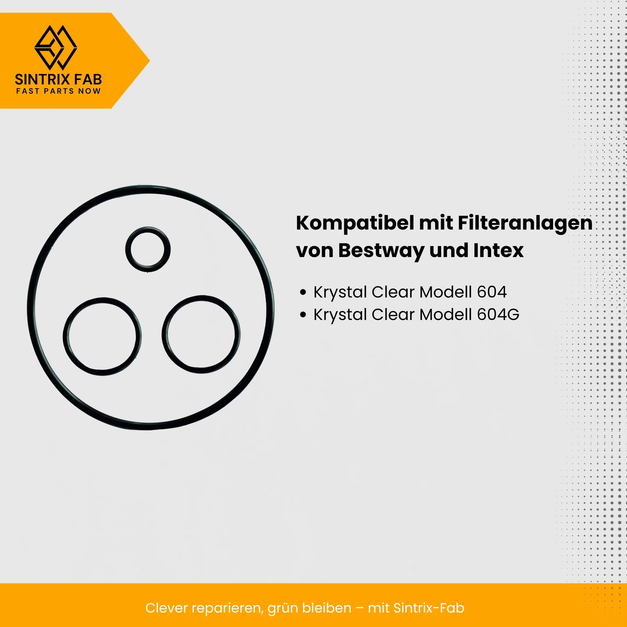 Zestaw uszczelek kompatybilny z Intex Krystal Clear 604 / 604G – O-ringi i uszczelki do pomp filtrujących