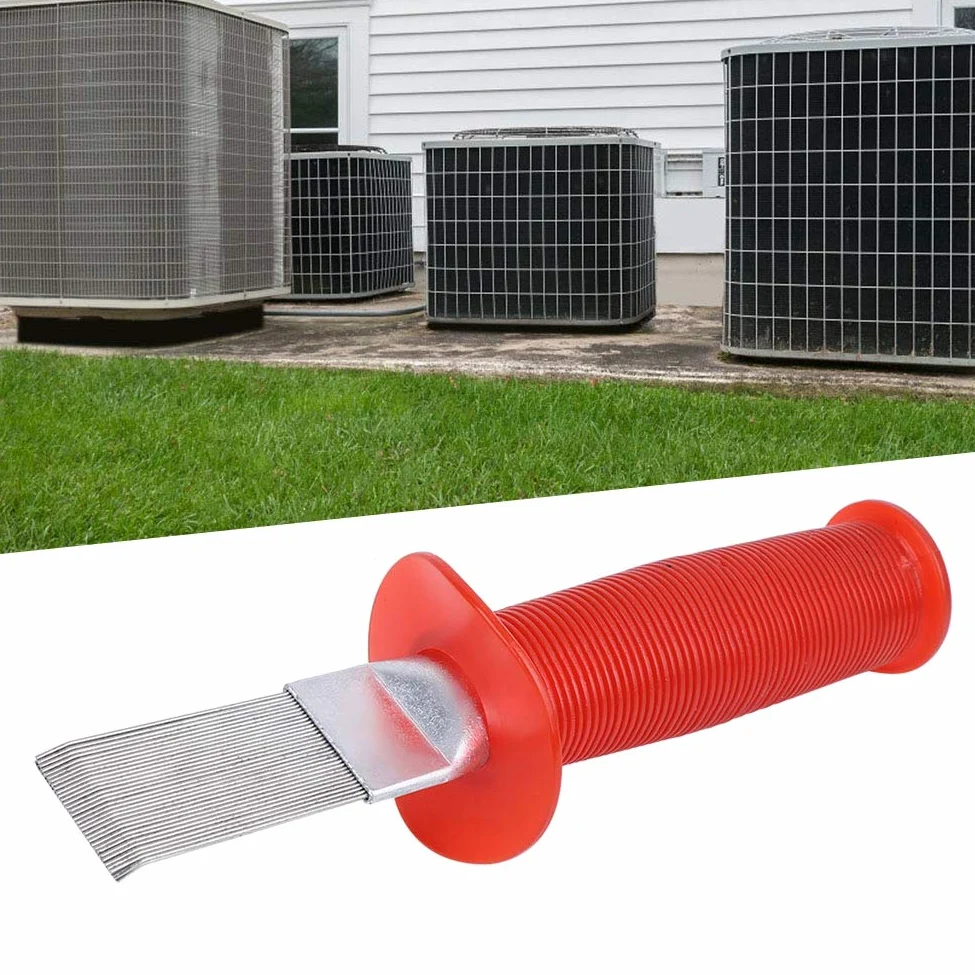 Cocoarm Narzędzie do Końcówek Klimatyzatora, grzebień Cewki ze Stali Nierdzewnej do Czyszczenia i Naprawy żeberek Klimatyzatora, Ergonomiczny Uchwyt do Konserwacji HVAC i Entuzjastów Majsterkowania