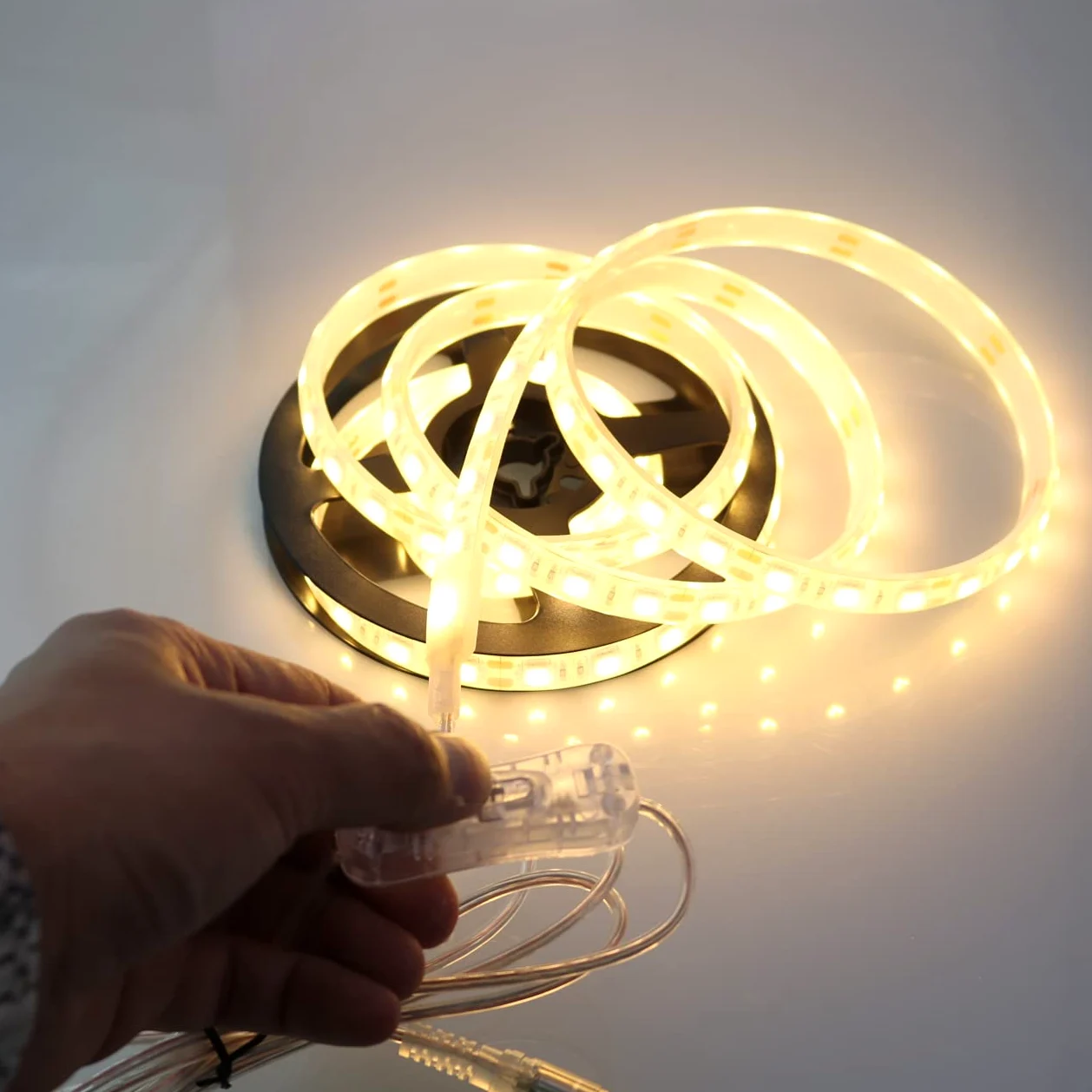 Wodoodporny silikonowy pasek świetlny LED IP68 12V (ciepła biel, 5)