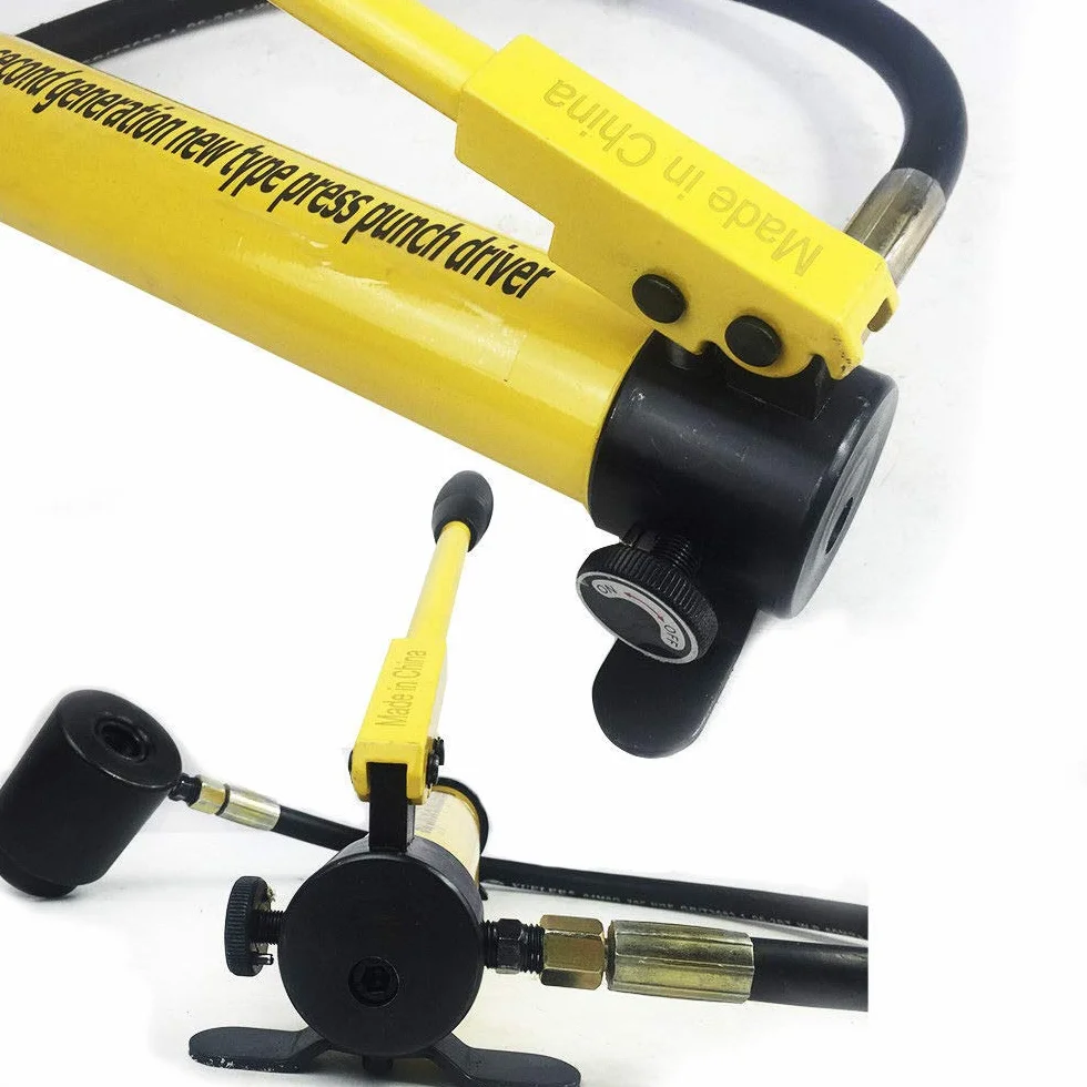 Hydrauliczne otwornice do blachy, 22 – 60 mm, cylindry, pompa hydrauliczna, zestaw narzędzi w walizce, zestaw narzędzi hydraulicznych, zestaw narzędzi do wybijania metalu, pompy 10T do metalurgii, benzyny, urządzeń elektrycznych!