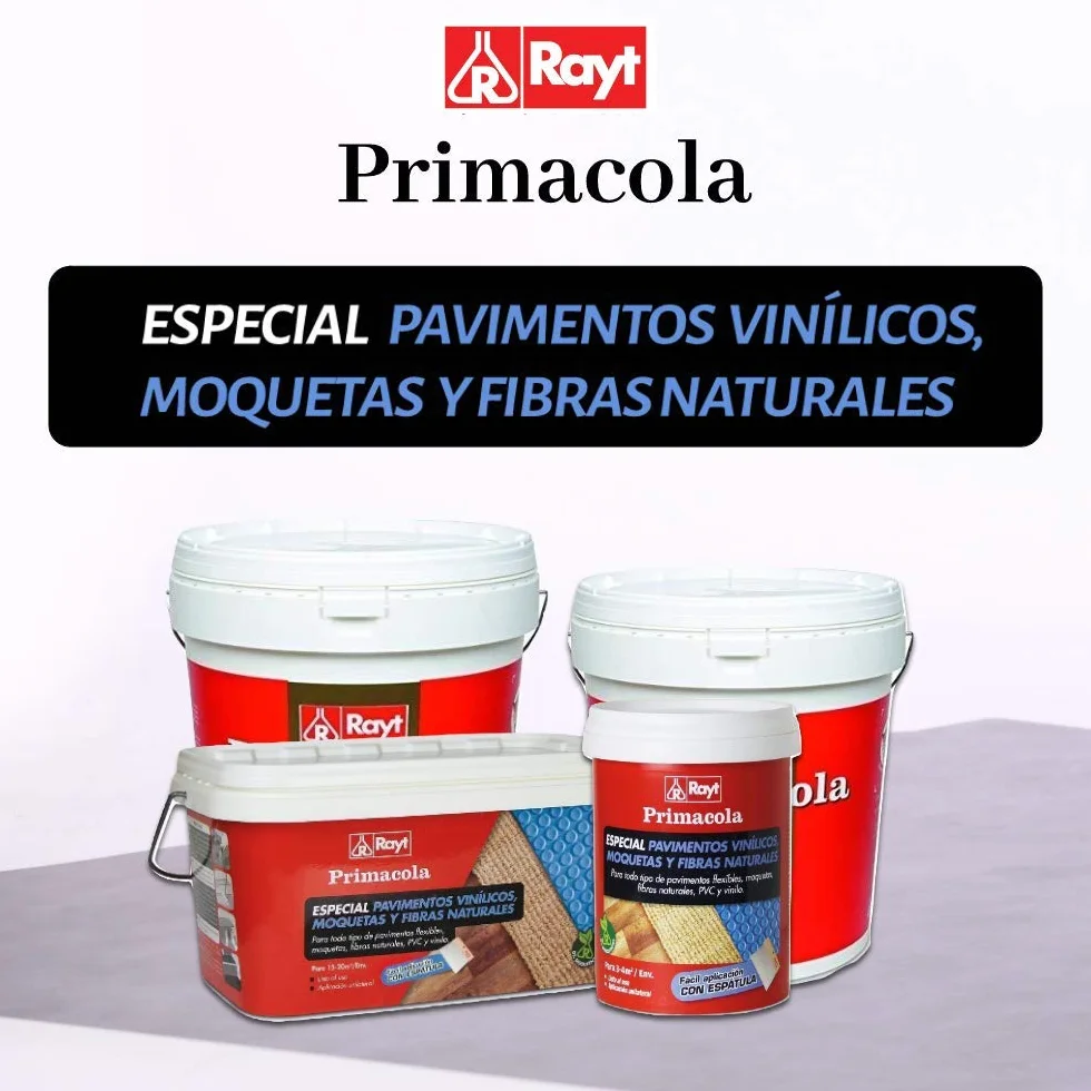 Rayt 555-23 Primacola C-15 klej akrylowy specjalnie do PVC, podłóg winylowych, wykładzin dywanowych, tekstyliów i włókien naturalnych. Nie zawiera rozpuszczalników, łatwe zastosowanie przy użyciu szpachelki, 5 kg.