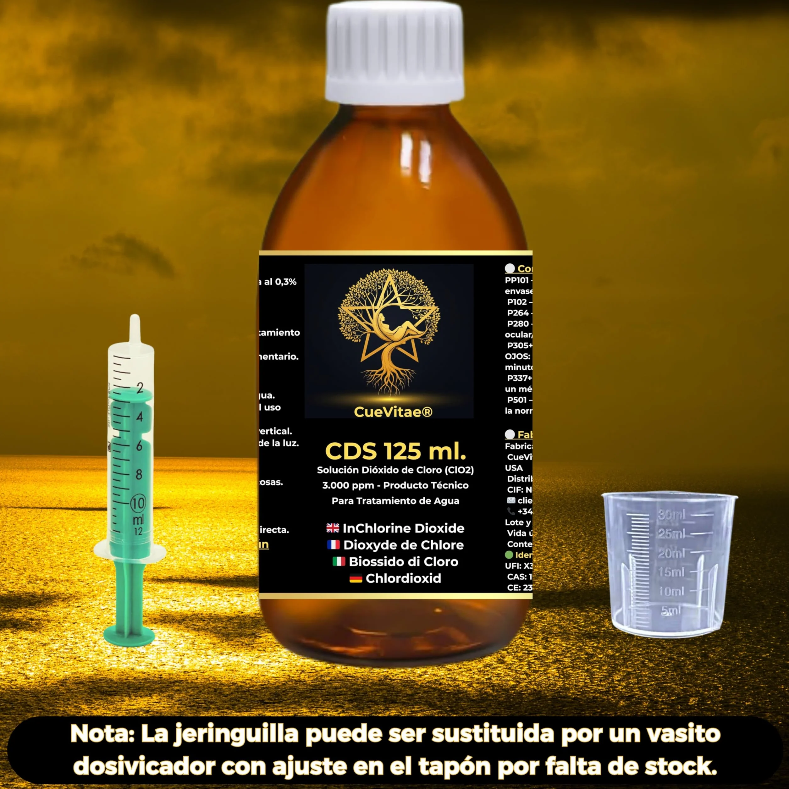 2 x 125 ml. CDS/CDL 3000 PPM (250 ml) | Najnowsza produkcja dwutlenku chloru | Produkt już aktywowany | Gotowy do dozowania | W tym Dozownik zapewniający większą precyzję