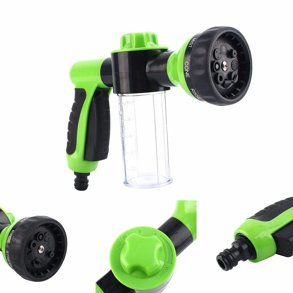 Schaumpistole Schaumkanone Auto Schaumwasserpistole 8 Bewässerungsmuster Waschpistole
