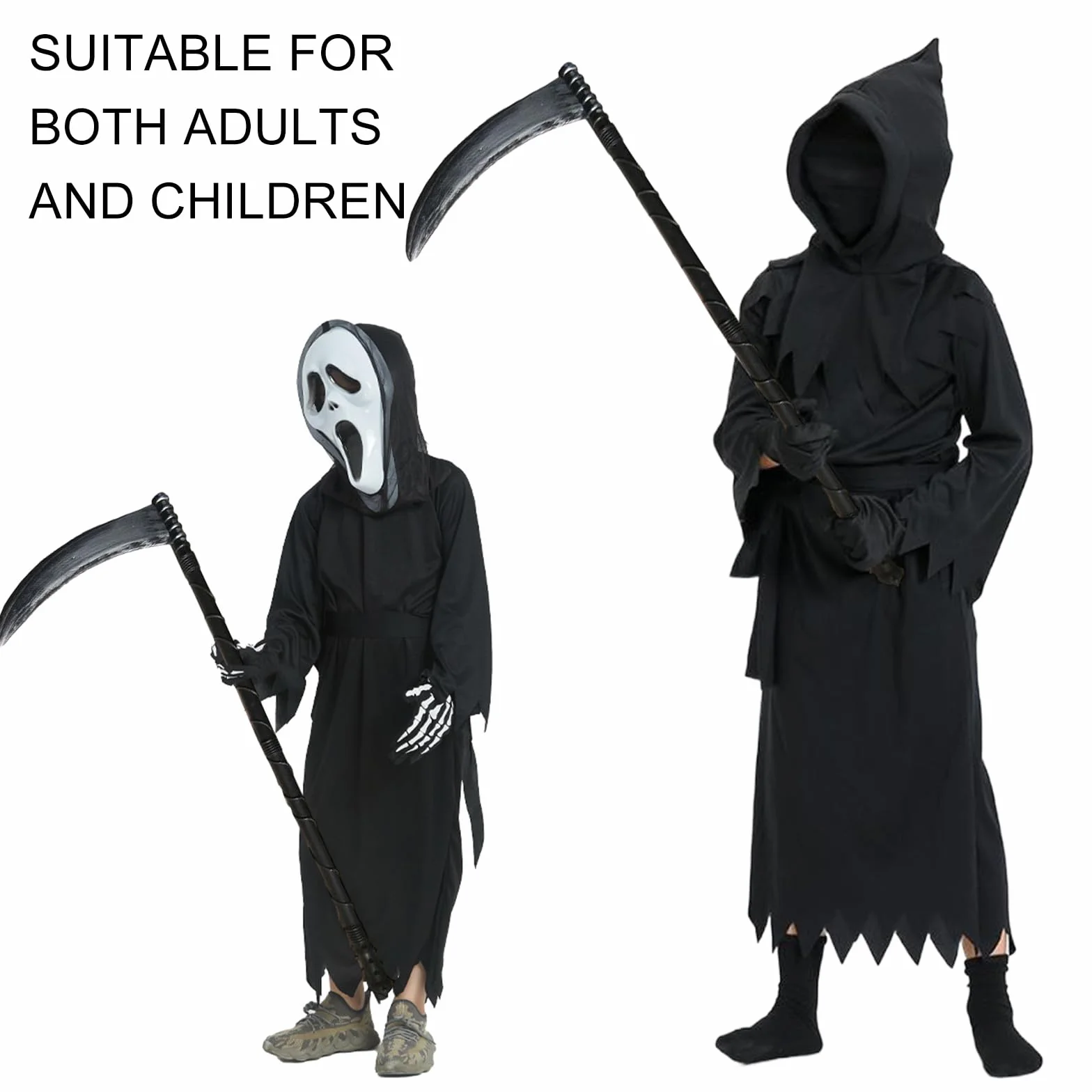 Kosa Ponury Żniwiarz Halloween Cosplay z Tworzywa Sztucznego 81 cm