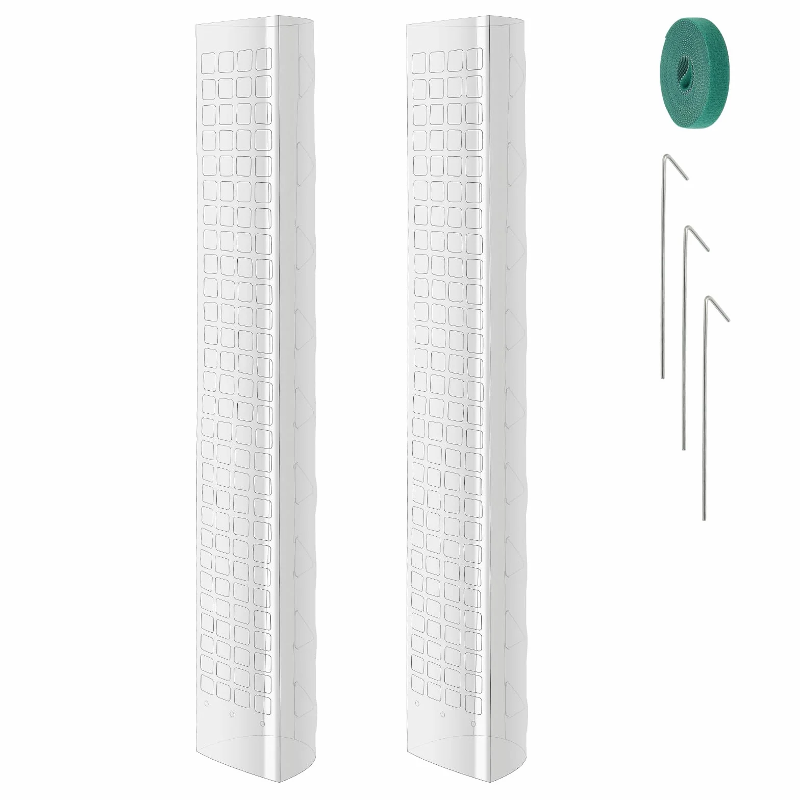 Vicloon Plastikowe drążki do mchu 61 cm półcylindryczne przezroczyste 6 szt.