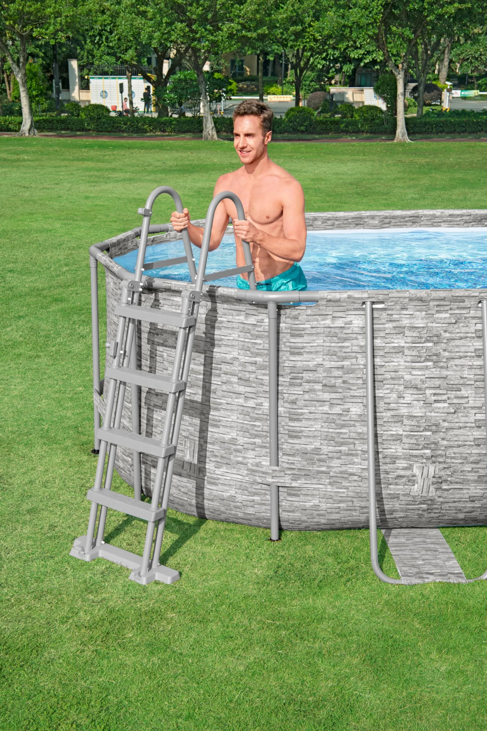 Bestway Flip & Lock Above Ground Pool Ladder 1.22 m