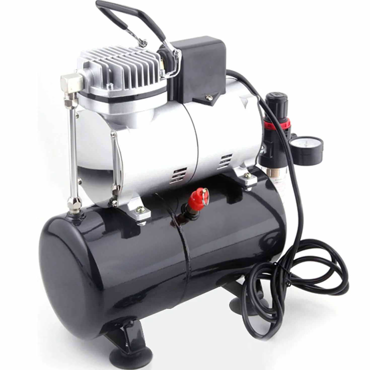 Timbertech Professional tłokowy cicha sprężarka Airbrush z wentylatorem chłodzącym Abpst08 do hobby, tatuażu, paznokci itp