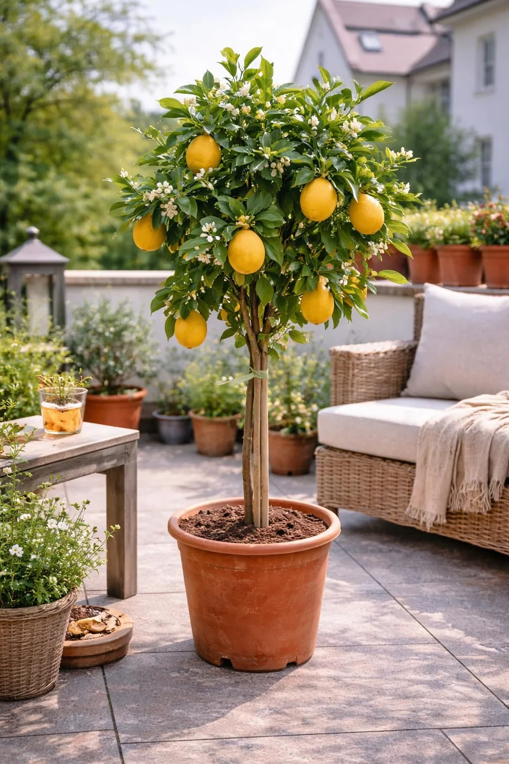 Zitronenbaum Zagara Bianca Citrus x limon 100–140 cm mrozoodporny roślina doniczkowa