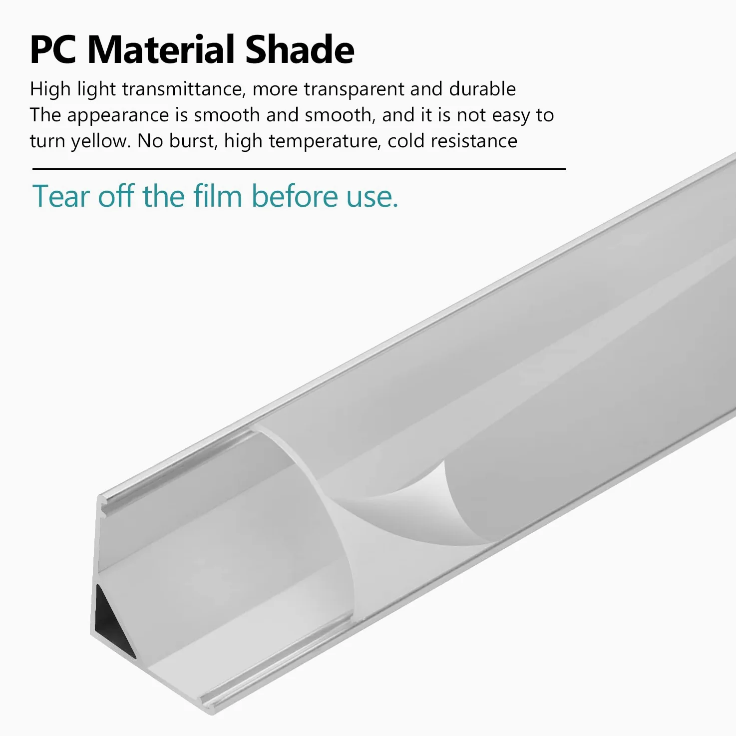 Sonnewelt 20 x 1 m profil LED aluminium, profil aluminiowy LED w kształcie litery V do taśm LED / pasków / pasków (1-11 mm) z osłoną, w zestawie zaślepki i klipsy montażowe do taśm LED