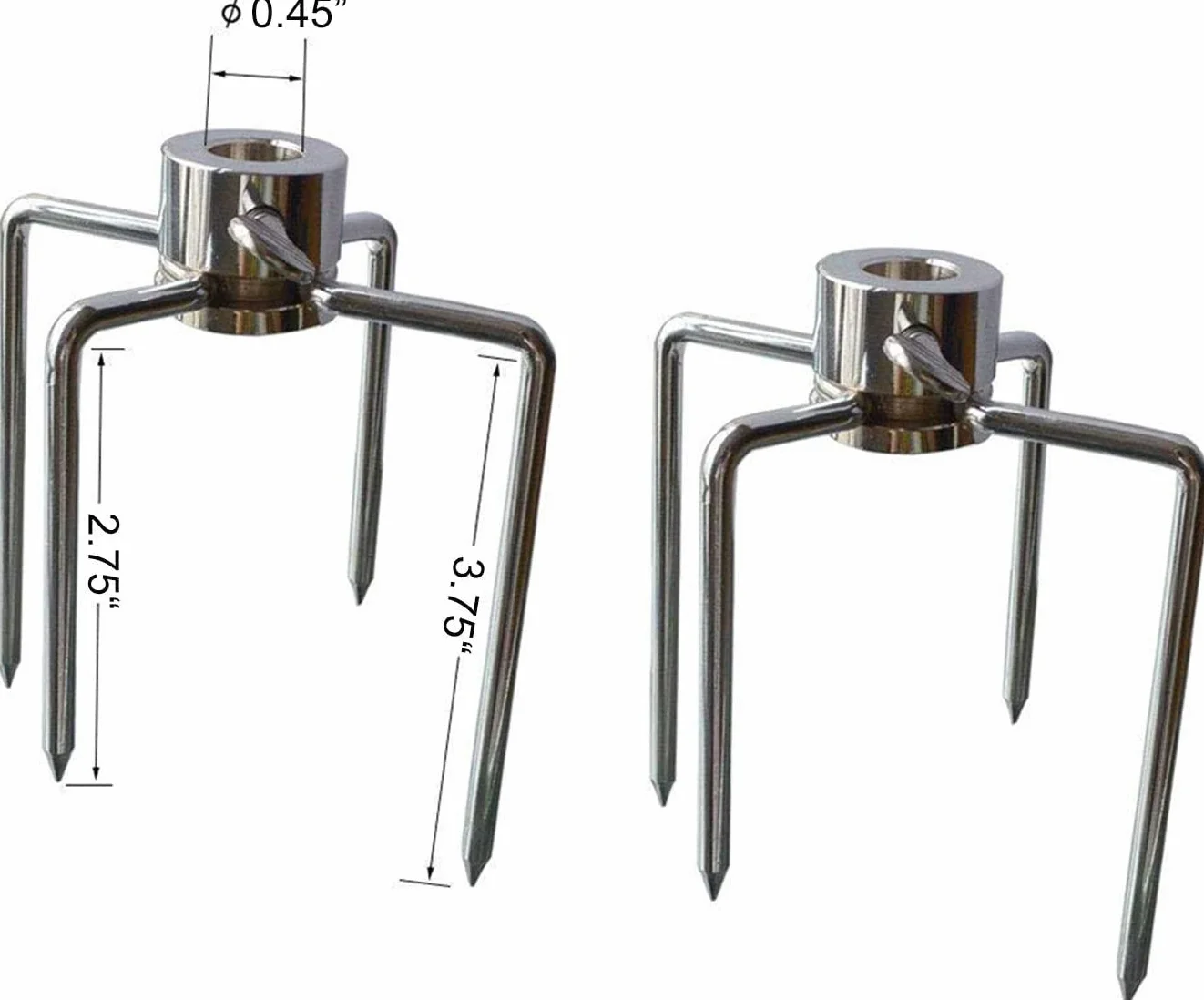 Wytrzymałe widelce do mięsa ze stali nierdzewnej do grilla Rotisserie akcesoria do 5/40 cm kwadratowych prętów do rożka, zestaw 2 szt