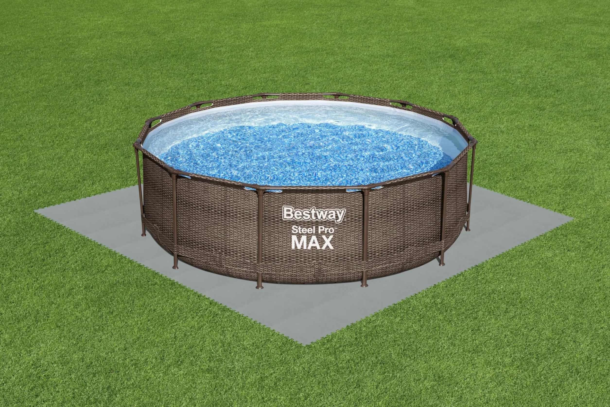 Bestway Flowclear zestaw płytek podłogowych basenów 50x50 cm 9 sztuk szary
