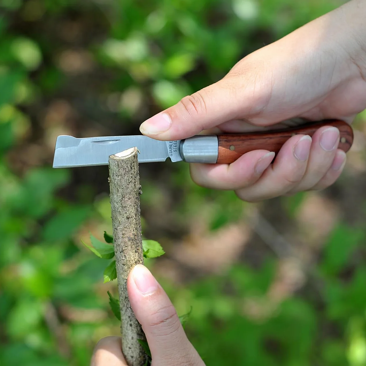 Garden Knife wielofunkcyjny nóż do okulacji, stal nierdzewna, nóż składany, nóż ogrodniczy, scyzoryk, narzędzie tnące do pielenia, przycinania krzewów