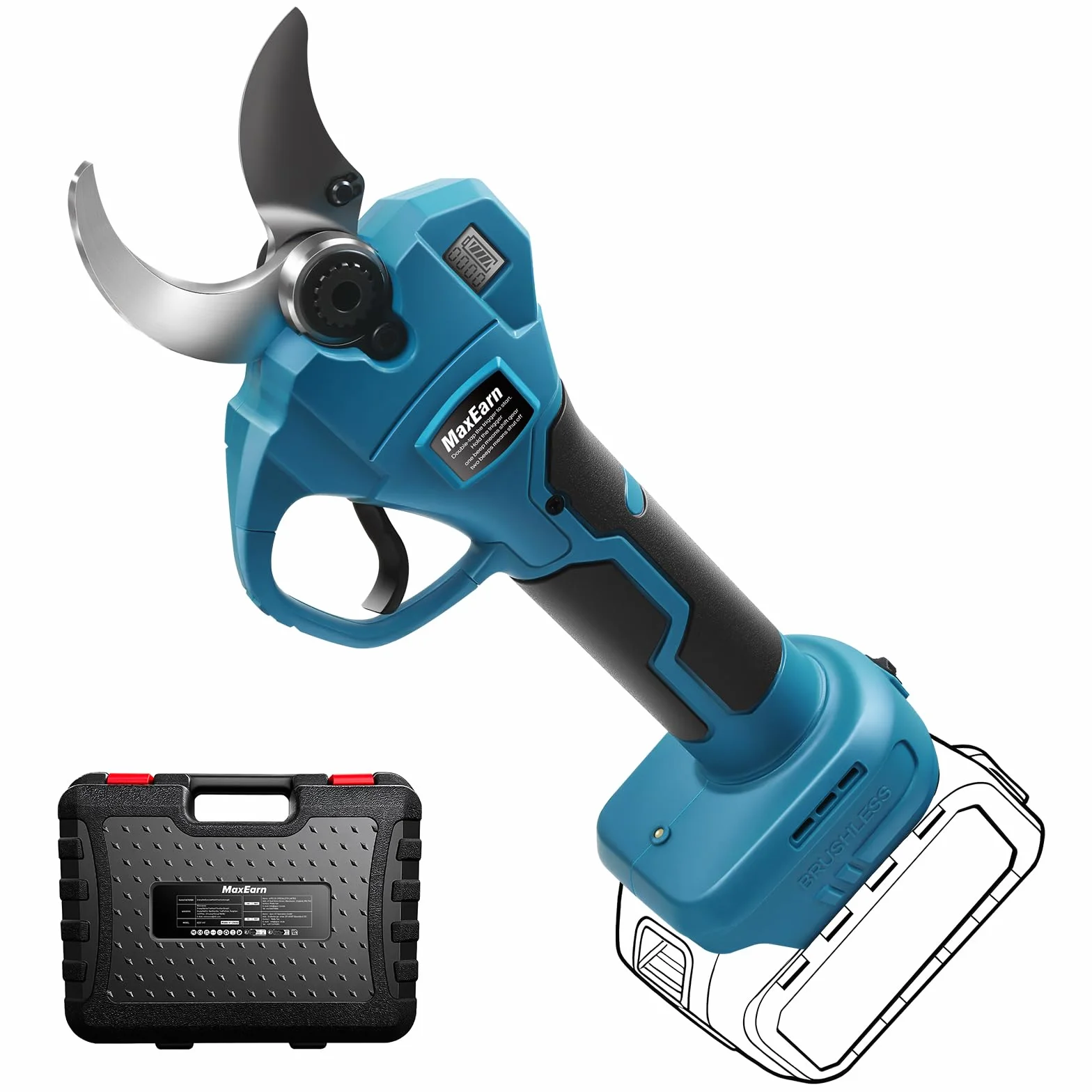 Makita akumulatorowe nożyce do gałęzi 40 mm, 65 mm otwór, bezszczotkowy, LCD