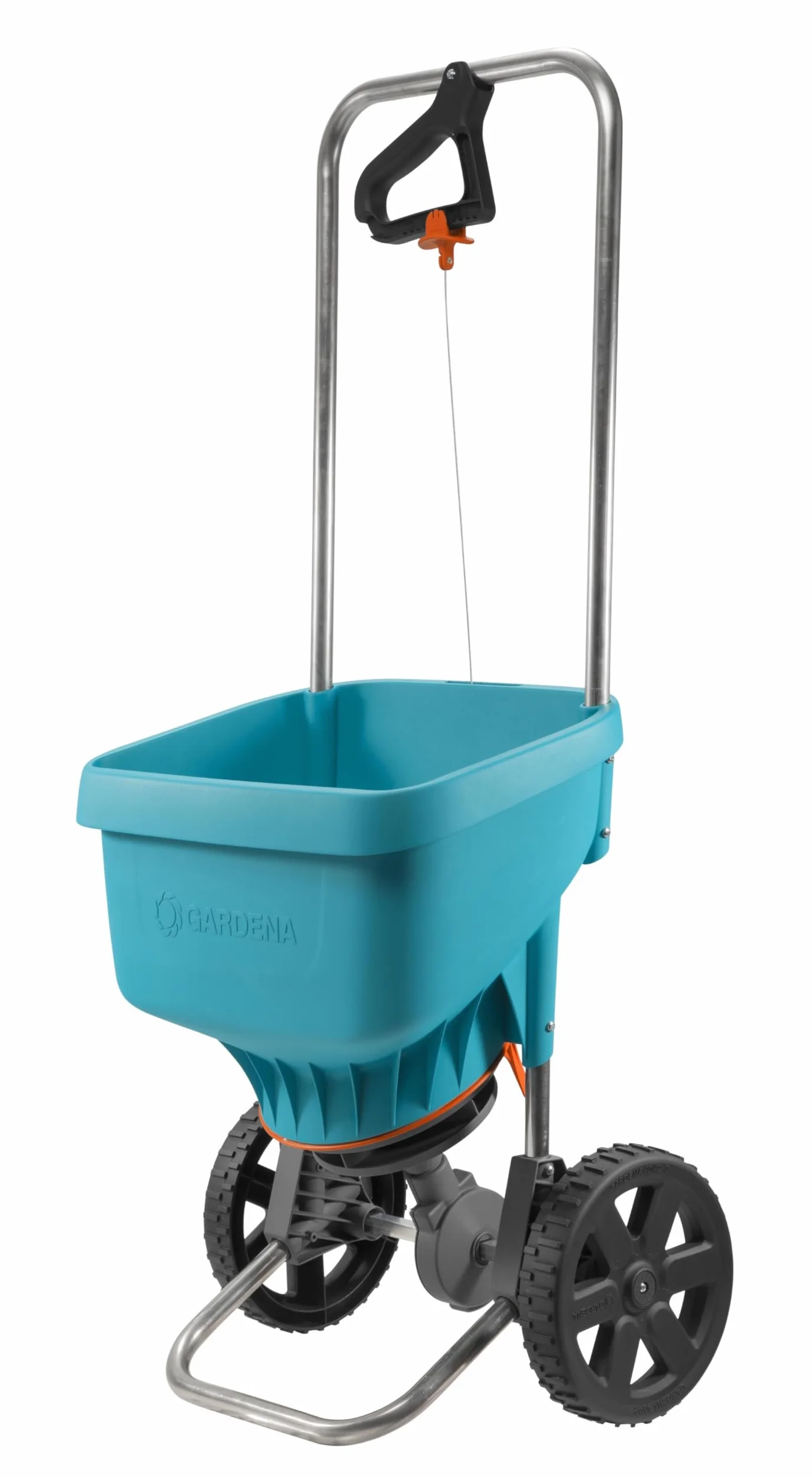 Gardena XL siewnik: uniwersalny siewnik do nawozów, nasion i soli, szerokość rozrzutu 1,5-6 m, do trawników o powierzchni do ok. 800 m², pojemność 18 l, z zasuwą zamykającą (436-20)