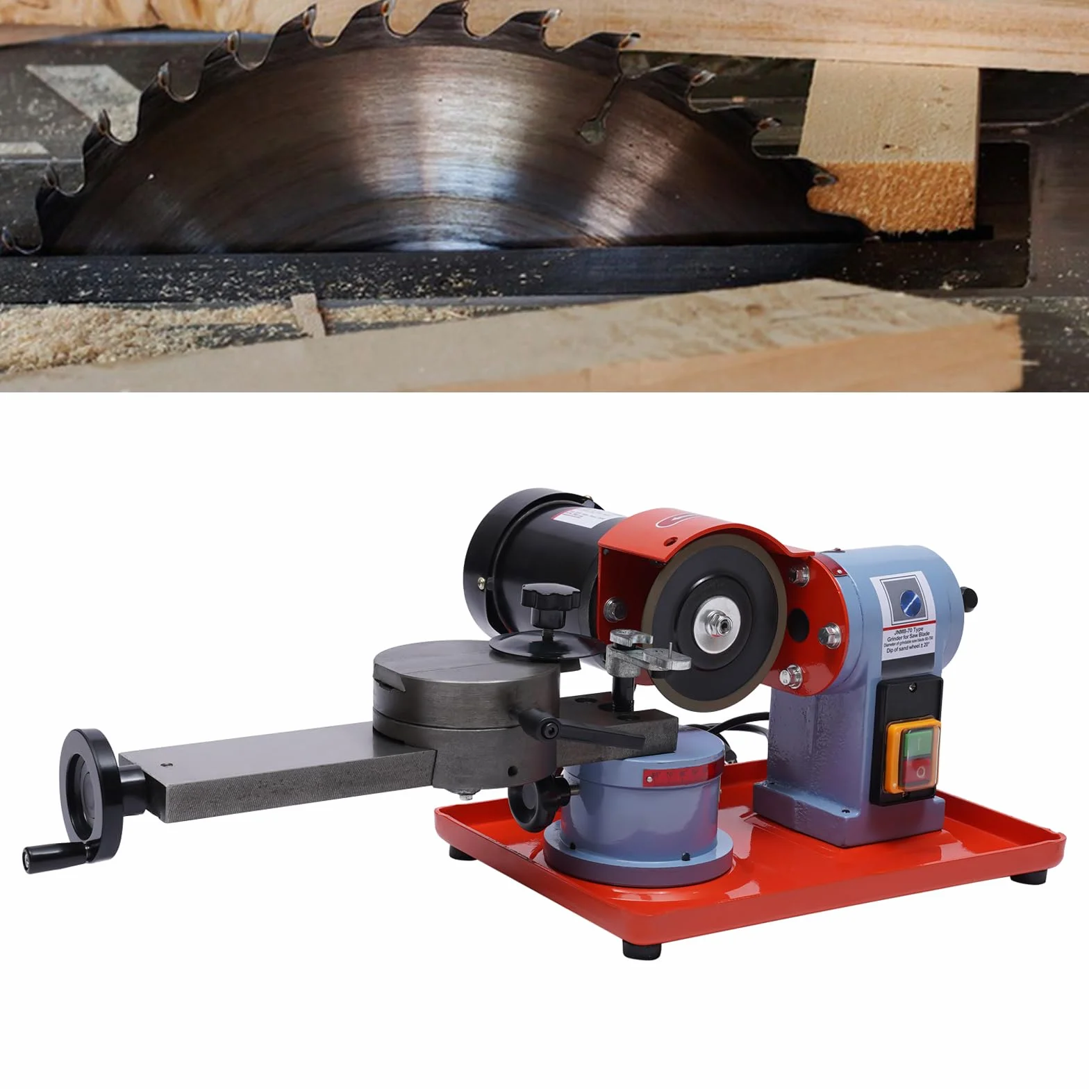 Ostrzałka do piły tarczowej, 250 W, 80-700 mm, ostrzałka do piły, tarczowa, brzeszczoty do aluminium, drewna i tworzywa sztucznego, 2850 obr./min