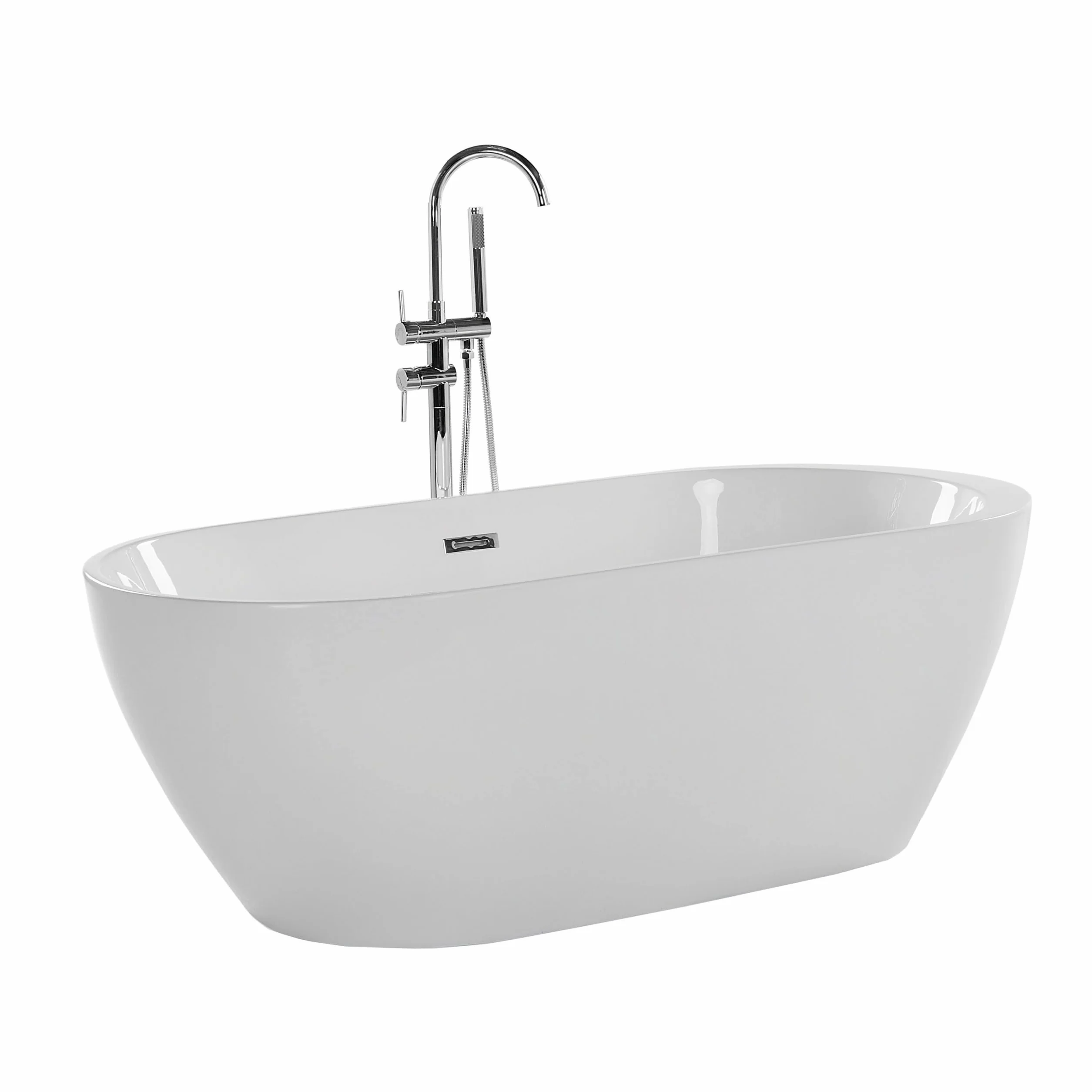 Retro wanna wolnostojąca akrylowa 150 x 75 cm biała Nevis