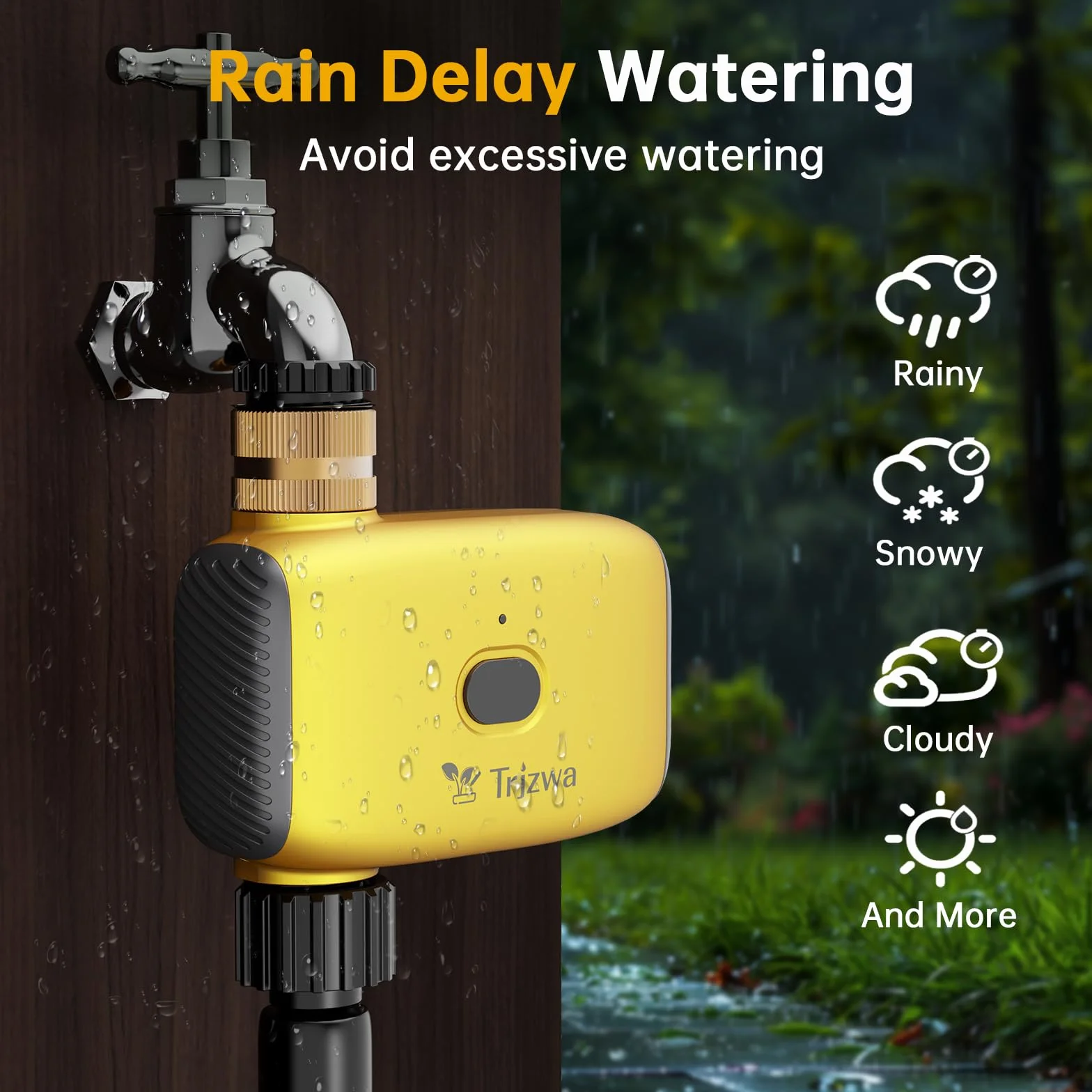 Zestaw Timer Nawadniania WiFi, Kompatybilny z Alexa i Google Home, Automatyczny System Nawadniania