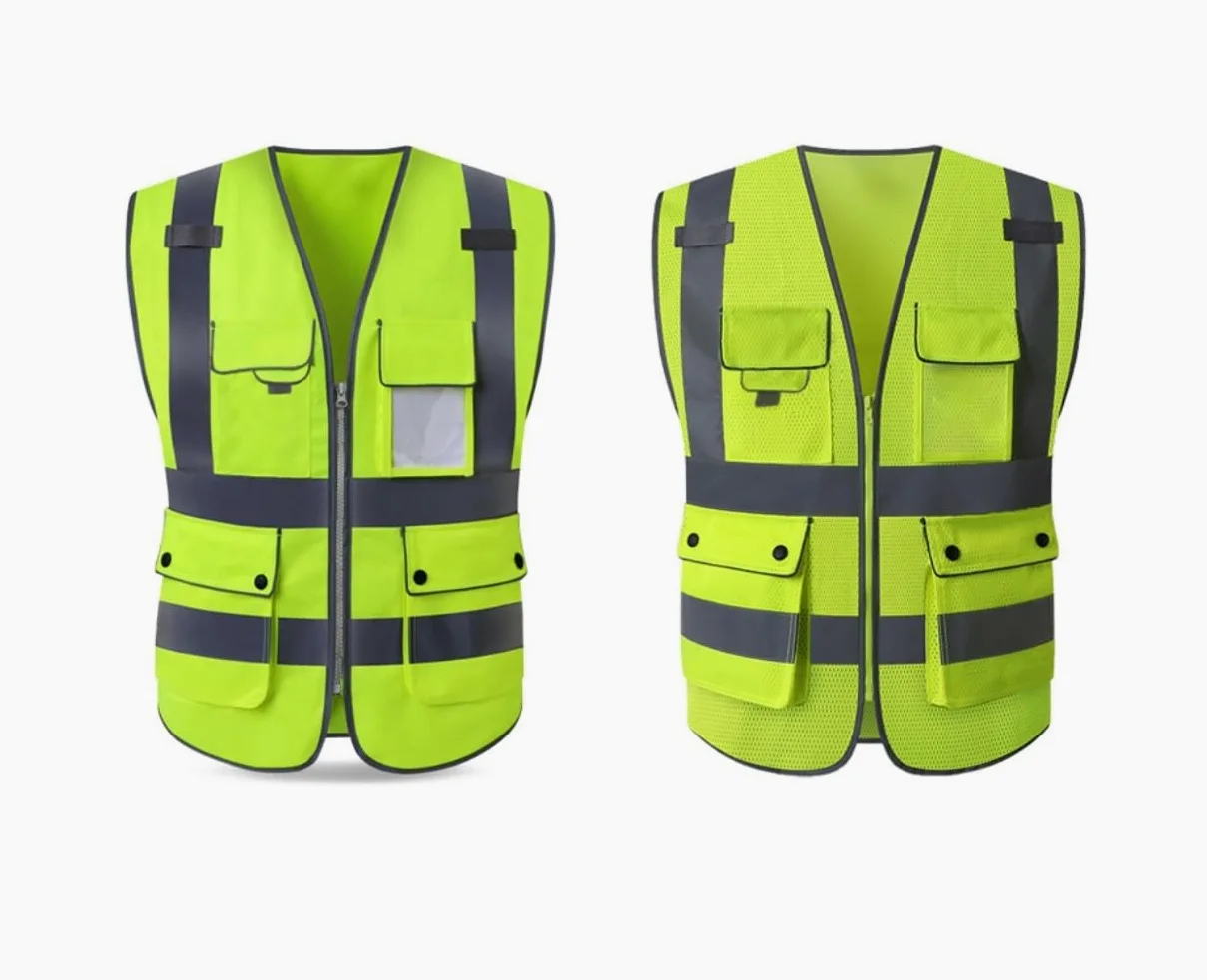 Kamizelka Wysoka Widoczność Kamizelka Odblaskowa Męskie I Damskie Kamizelki Odblaskowe Do Ruchu Drogowego I Budowlanego Kamizelka Ostrzegawcza(Yellow)