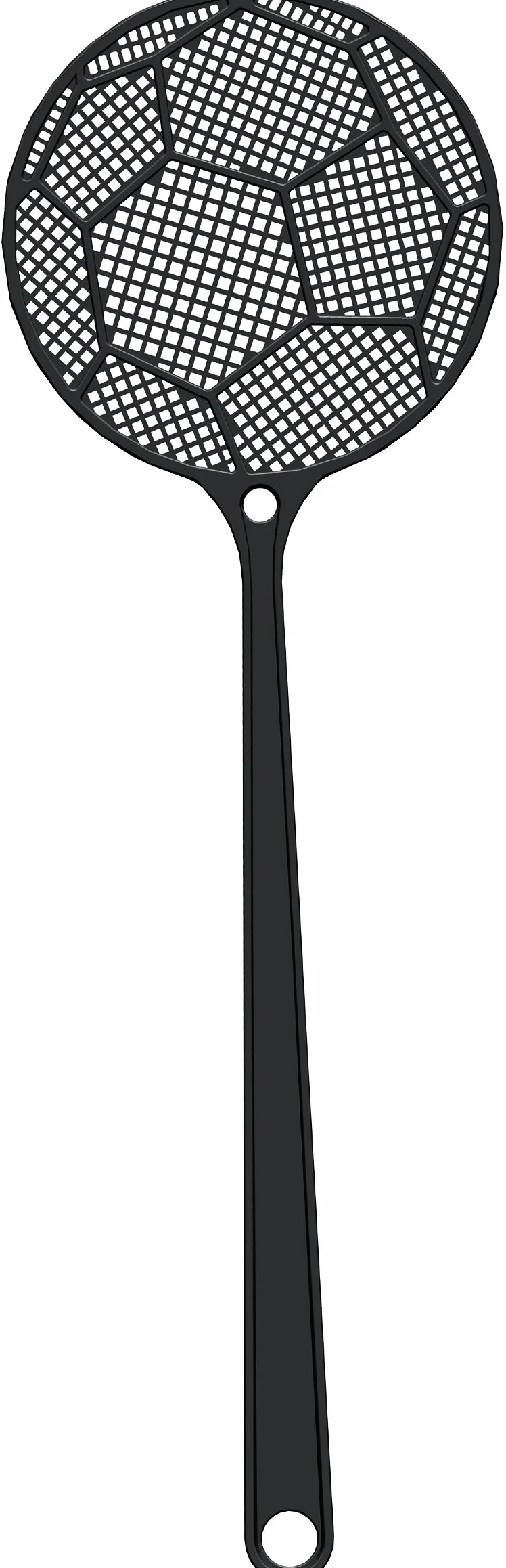 Fackelmann 44677 Łapka na Muchy Piłka Nożna Tecno, Ochrona przed Owadami z Oczkami do Zawieszenia na Mś (Kolor: Czarny, Żółty, Czerwony bez Możliwości Wyboru), Ilość: 1 Sztuka, Tworzywo Sztuczne