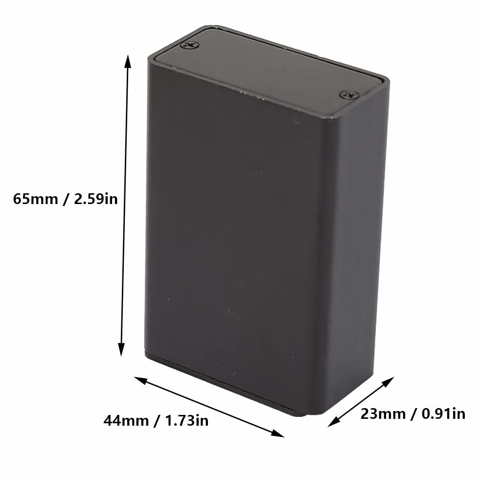 23 * 44 * 65 mm matowy czarny aluminiowy pudełko trwałe typ dzielony aluminiowa obudowa chłodzenie DIY elektroniczna obudowa projektowa obudowa elektroniczna płyta obwodu