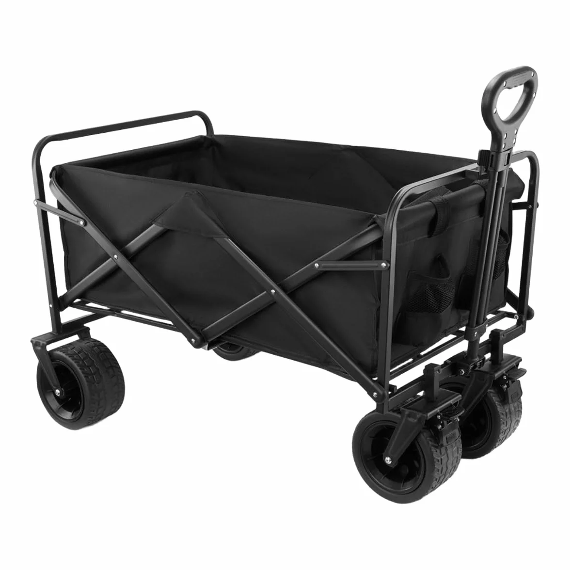 HyperMotion Wózek Turystyczny Składany 120 kg Terenowy Transportowy Plaża Camping Zakupy Obrotowe Koła Hamulce Oxford 600D