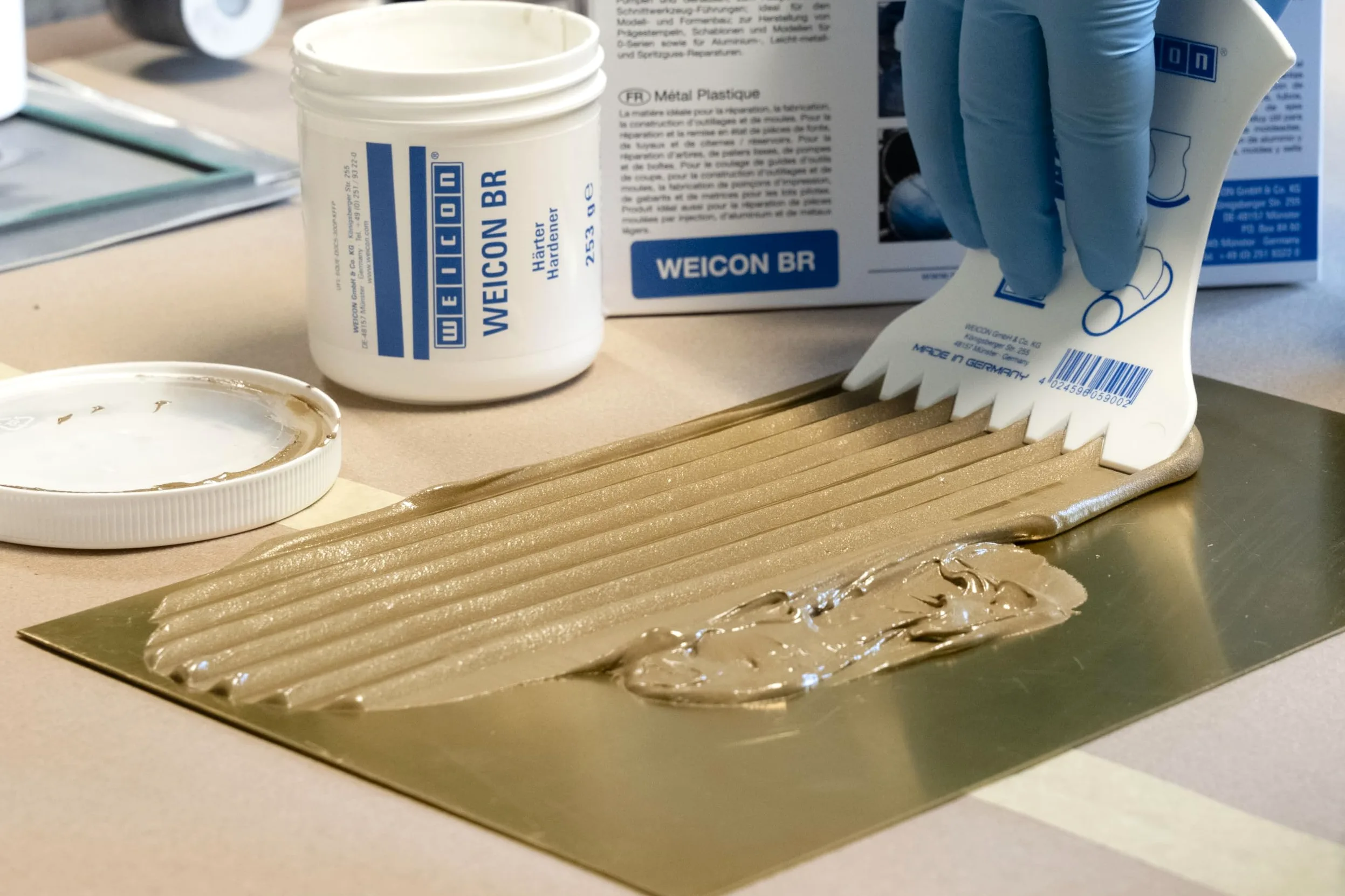 Weicon 10420005 BR żywica epoksydowa plastikowa stal 500 g naprawa części brązu, 500 g