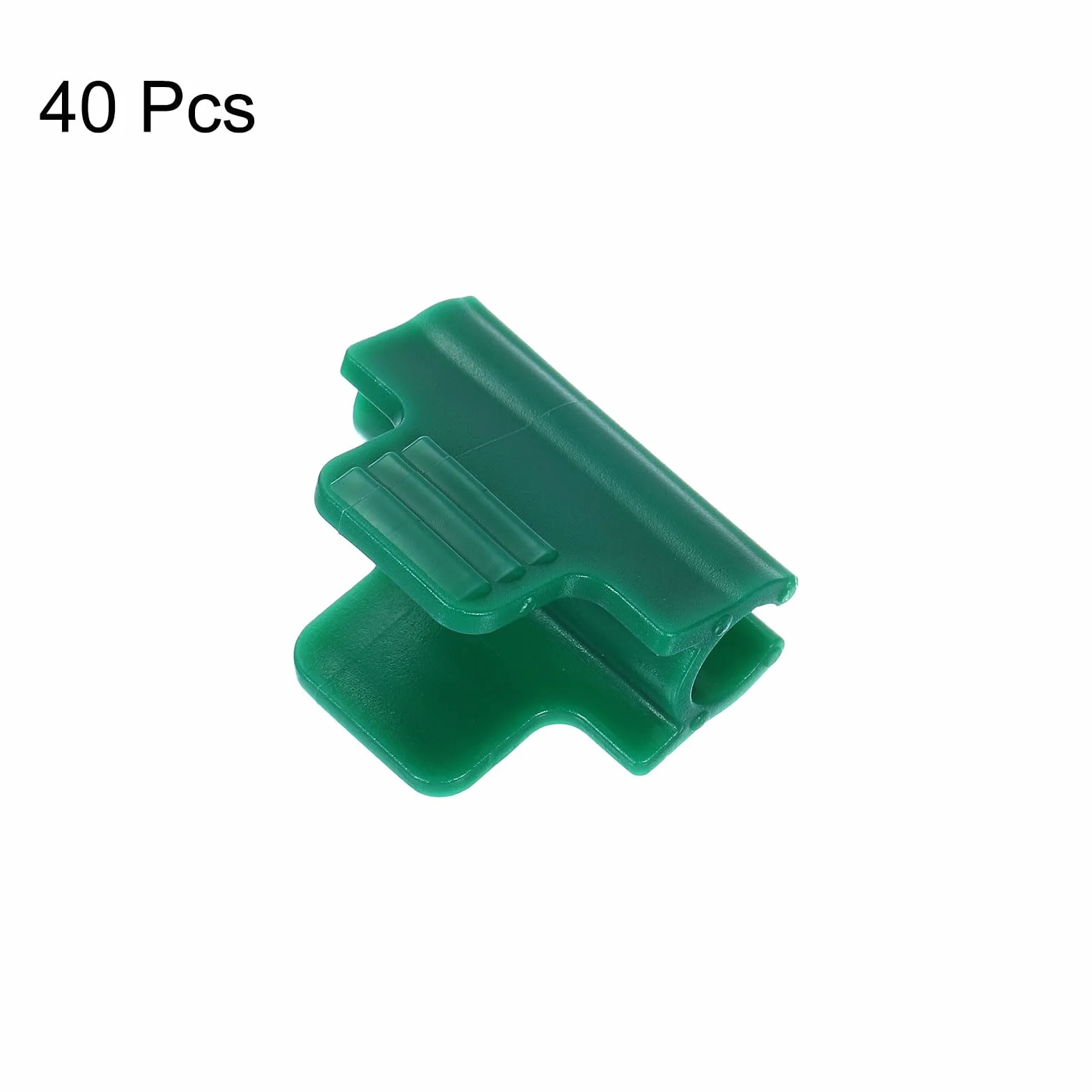 QUARKZMAN Zaciski szklarniowe do rur PCW 7/16", 40 sztuk klipsów foliowych, zacieniające pręty siatkowe, łuki ogrodowe do pokrycia rzędów, folia z tworzywa sztucznego (ciemnozielone)