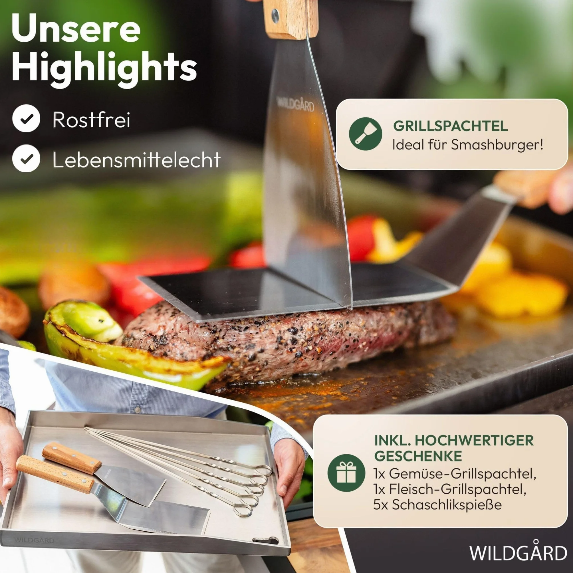 Plancha płyta grillowa ze stali nierdzewnej 35x25 cm do grilla gazowego BBQ