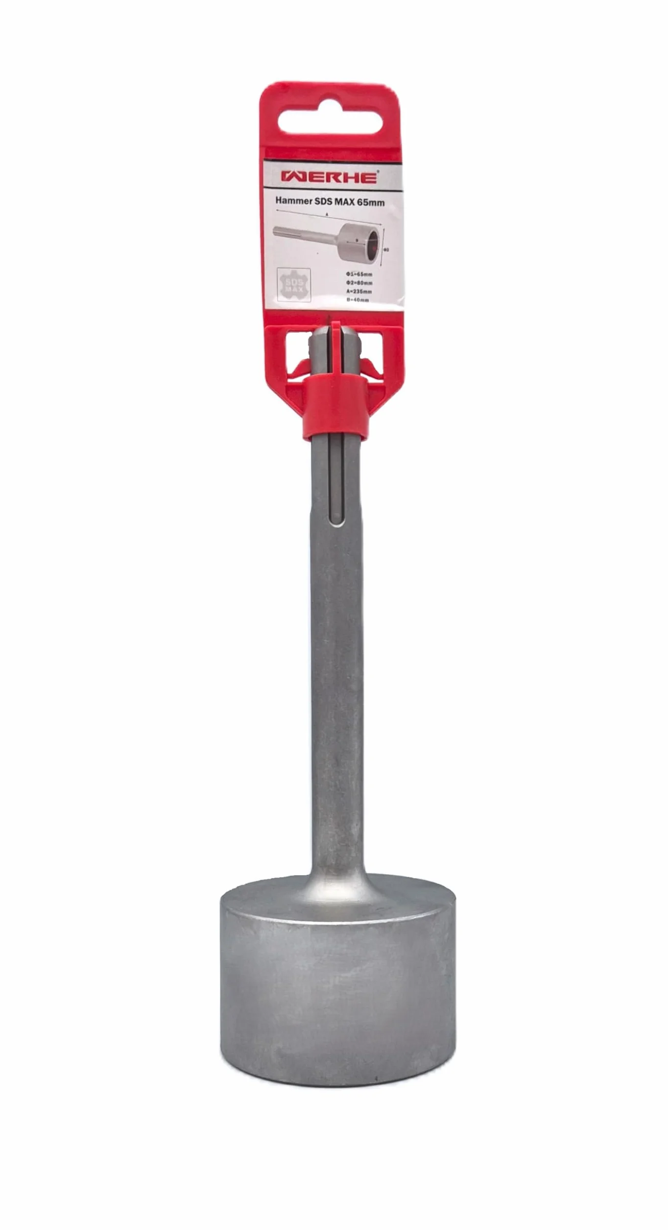 WERHE pobijak do słupków SDS Max 65x85x210 mm | do Star Pickets, słupki typu T, pale drewniane, pasuje do SDS Max młoty wyburzeniowe, waga 1,23 kg, wbijanie bez wysiłku