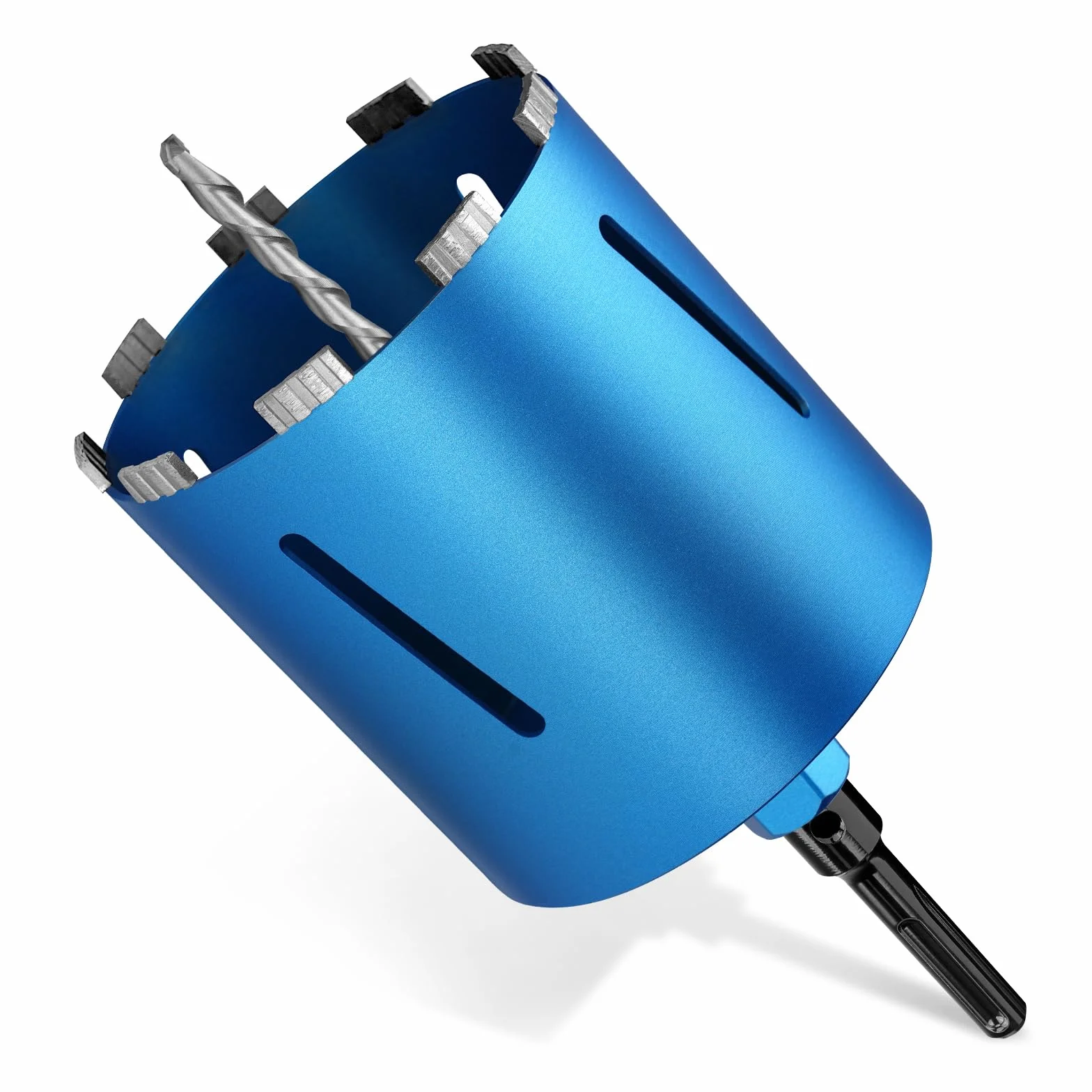 M22 diamentowe wiertło rdzeniowe do wiertarki rdzeniowej z turbo, w zestawie SDS-Max, Ø 162 mm, długość całkowita 200 mm, wiertło do puszek na mokro i na sucho wiertło do puszek diamentowe koronka