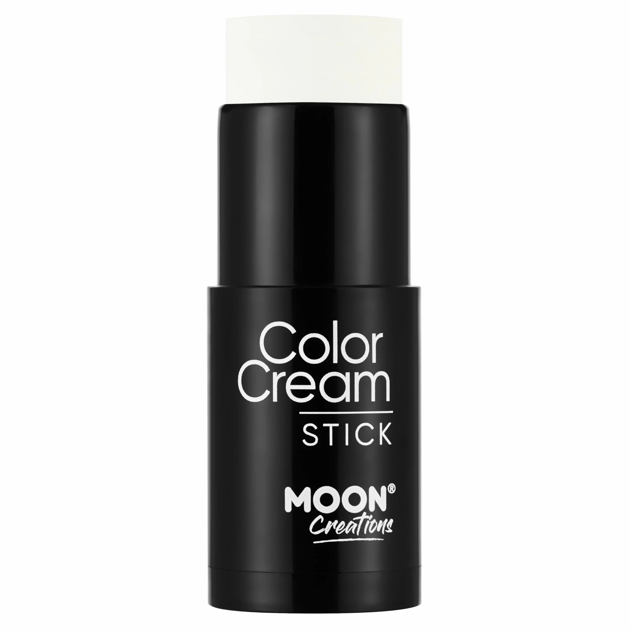 ColorCream Face & Body Paint Stick by Moon Creations - Profesjonalny makijaż twarzy i ciała dla dorosłych i dzieci - 21g - biały